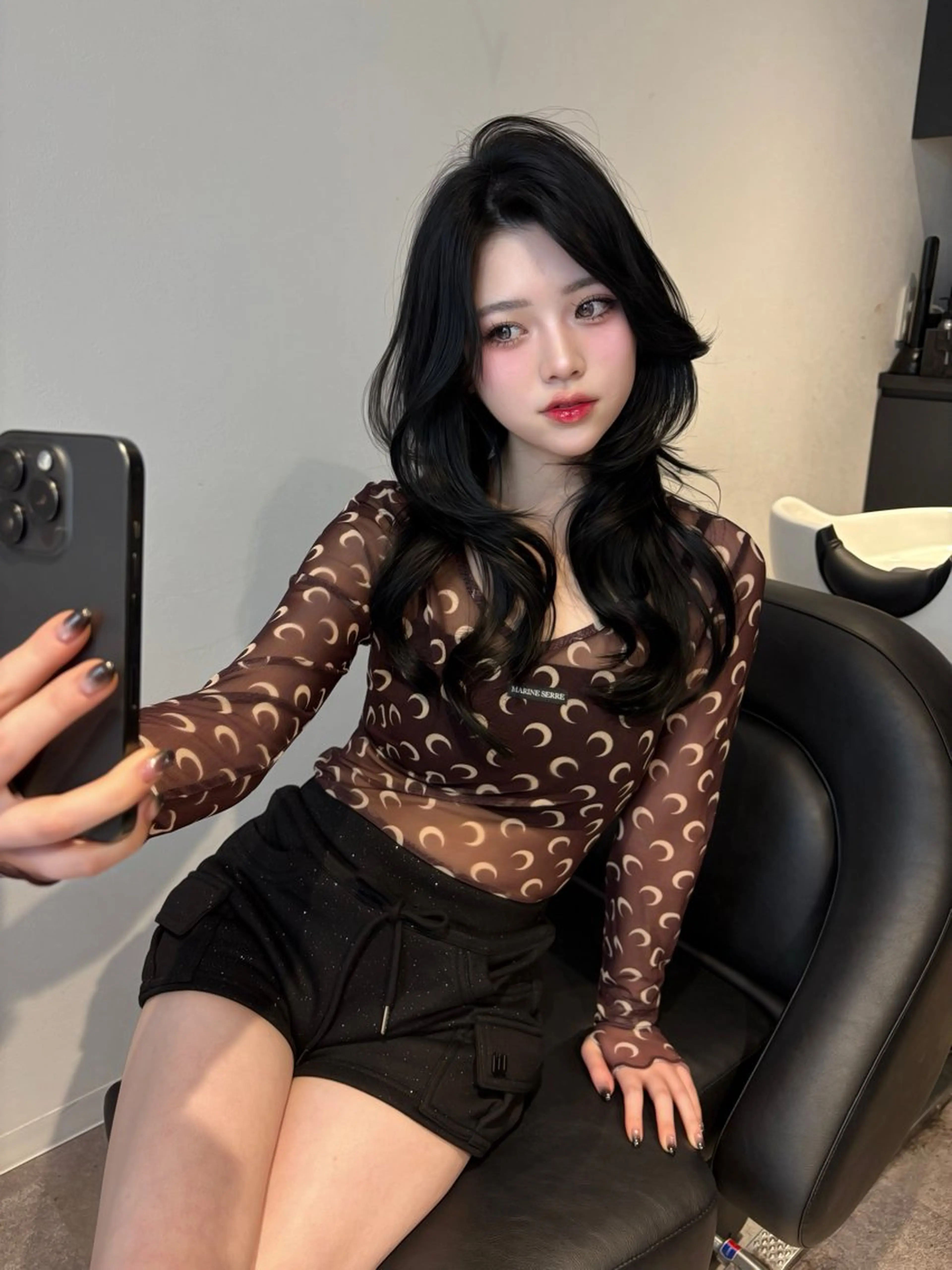 ロング トリートメント みゅう／韓国：網紅： トレンドヘアのヘアスタイル