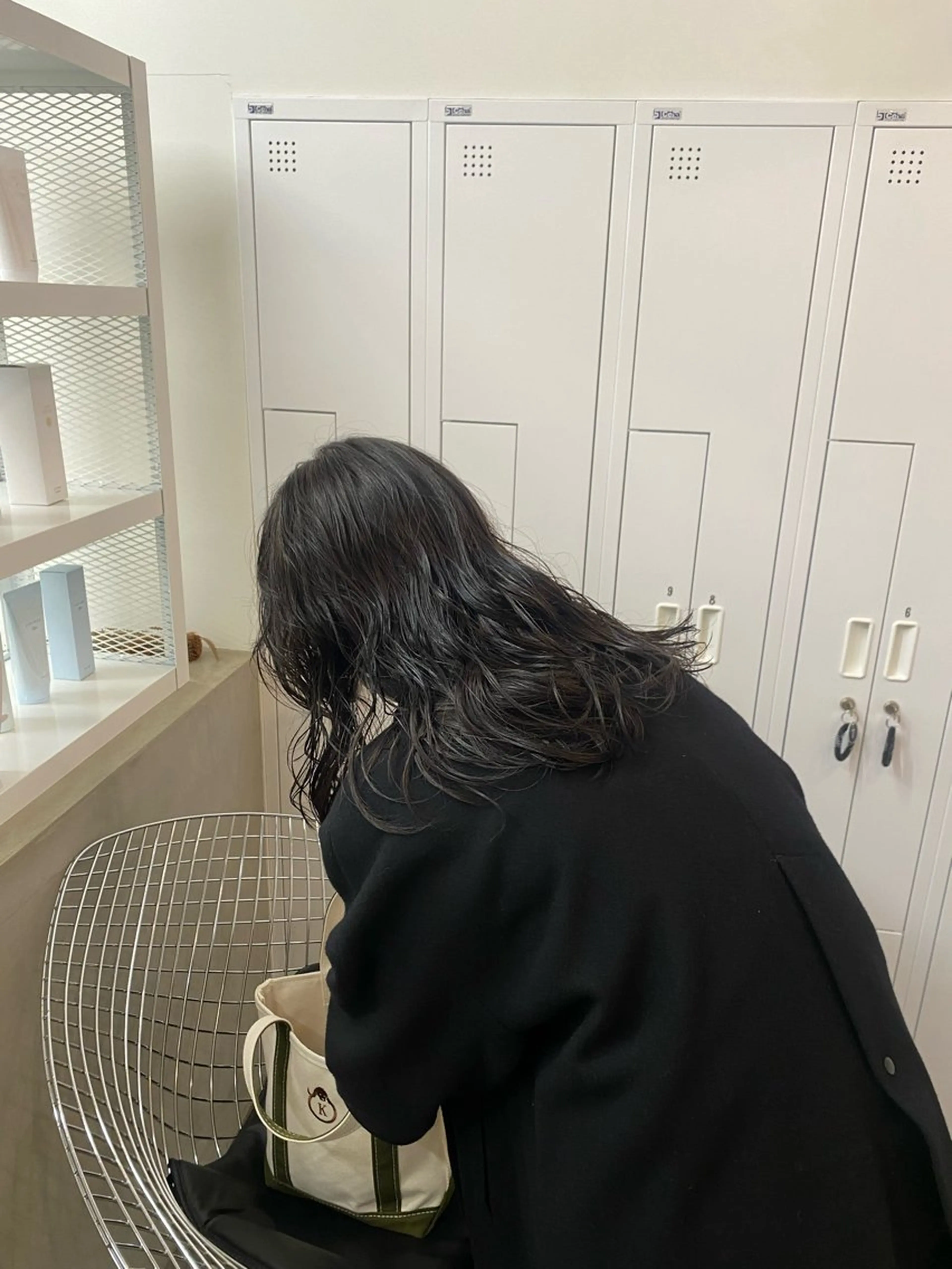 セミロング パーマ 川角 しなのヘアスタイル