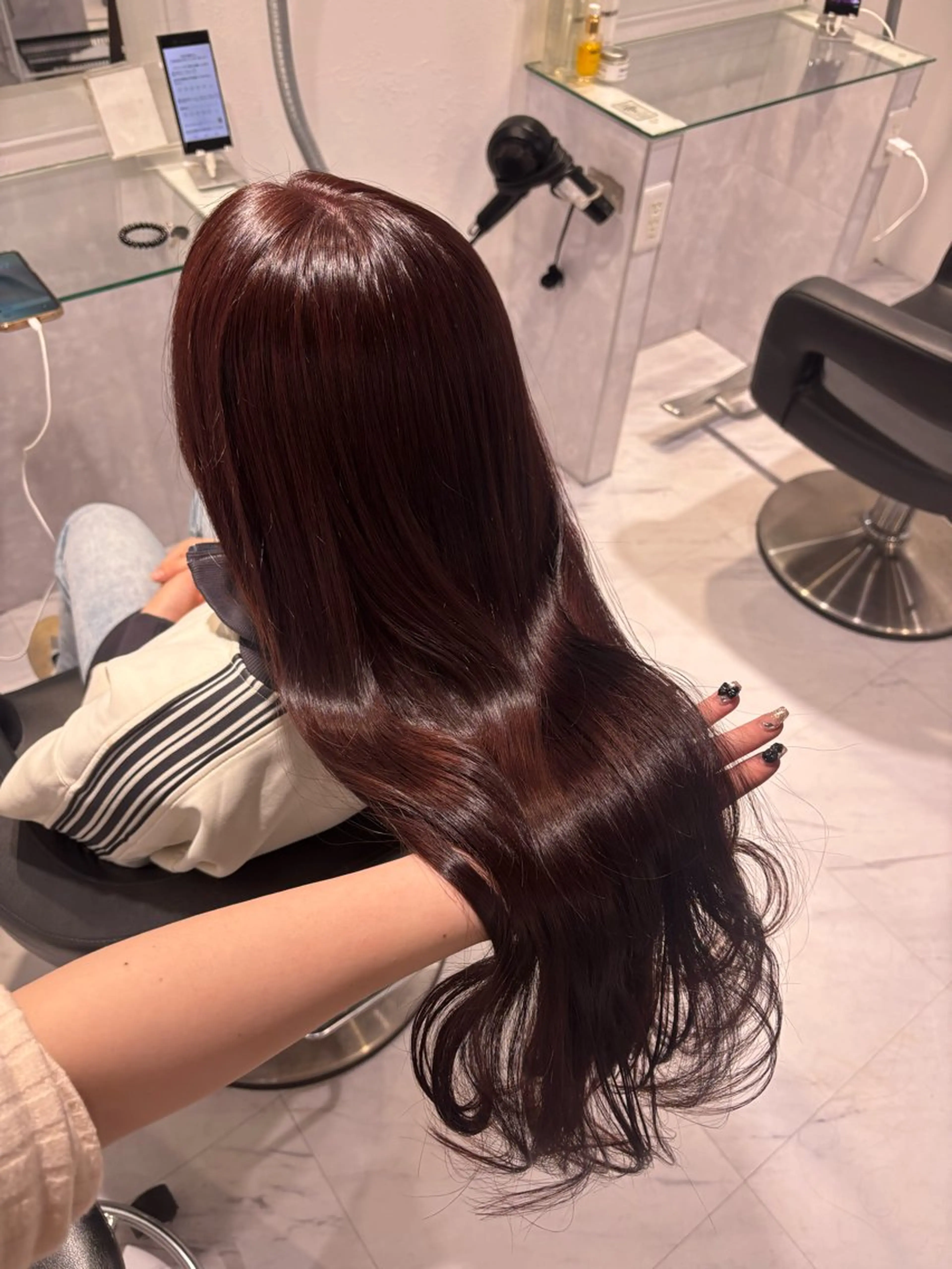 ロング カラー ヘアカラー トリートメント 髪質改善🩰透明感カ ラー🎀hinanoのヘアスタイル