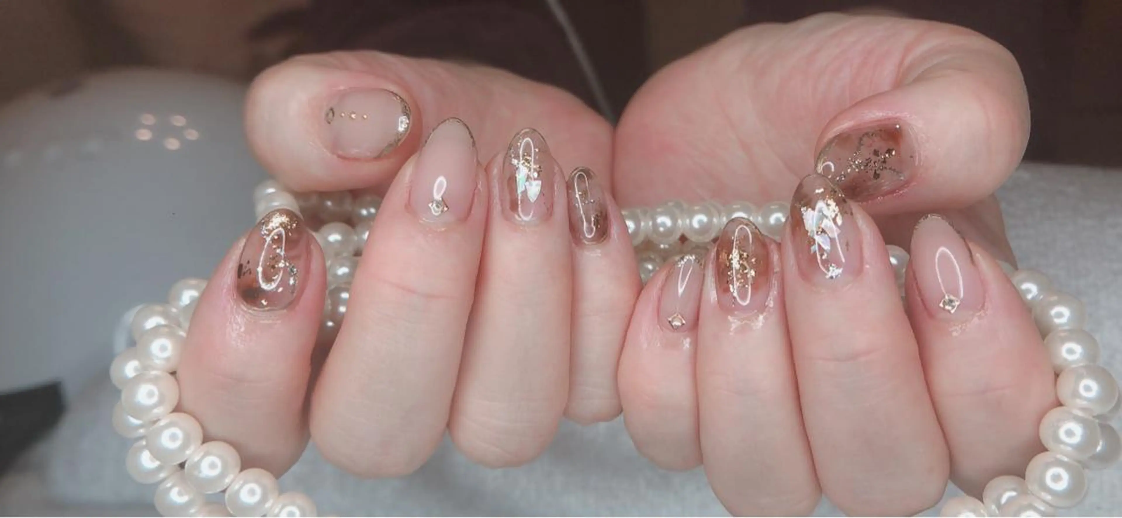 ミディアム ネイル 長さ出し専門 nynaのネイルデザイン