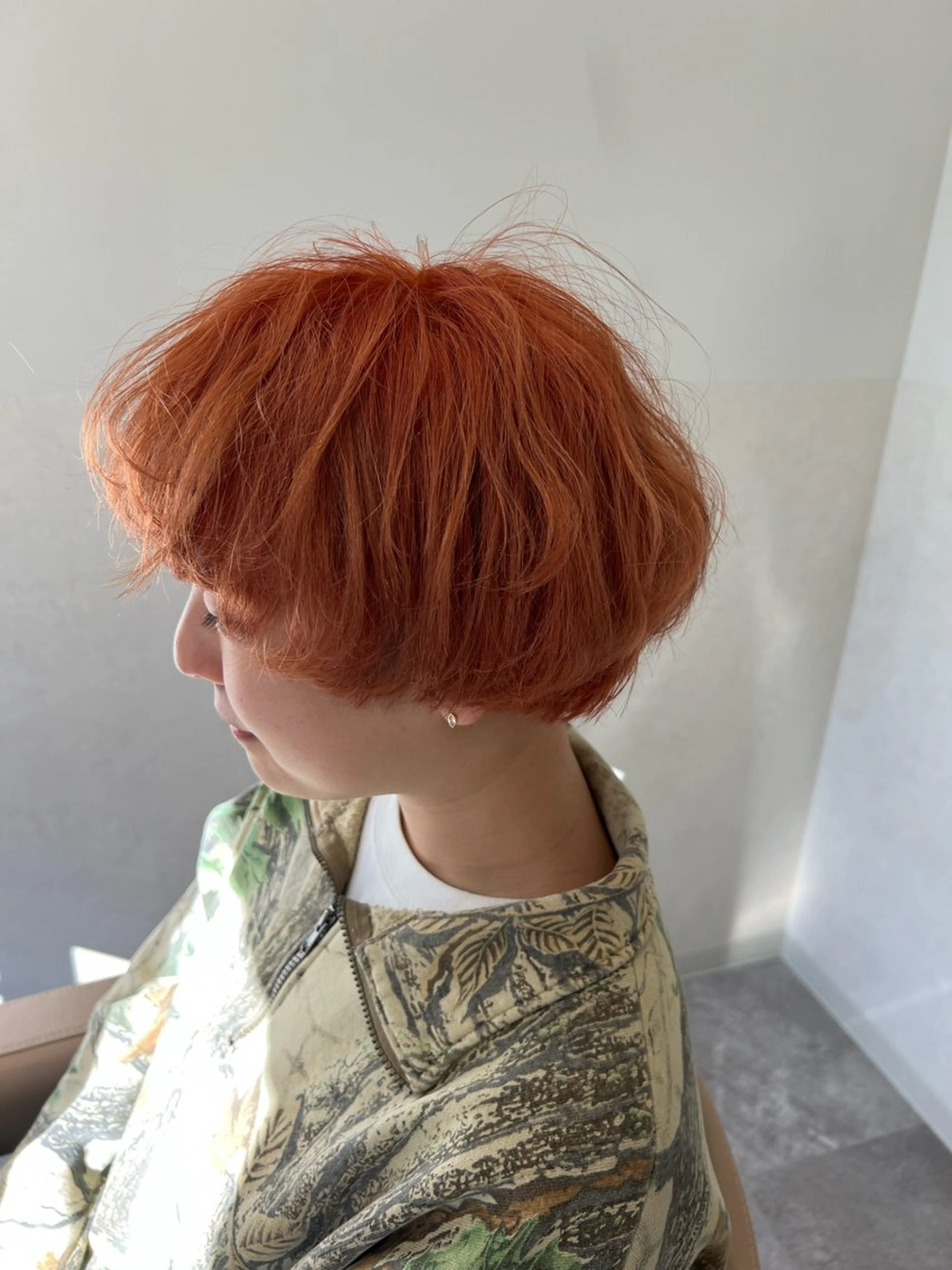 ショート カラー オレンジ レッドカラー 🍇おぐら めぐみ🍇のヘアスタイル