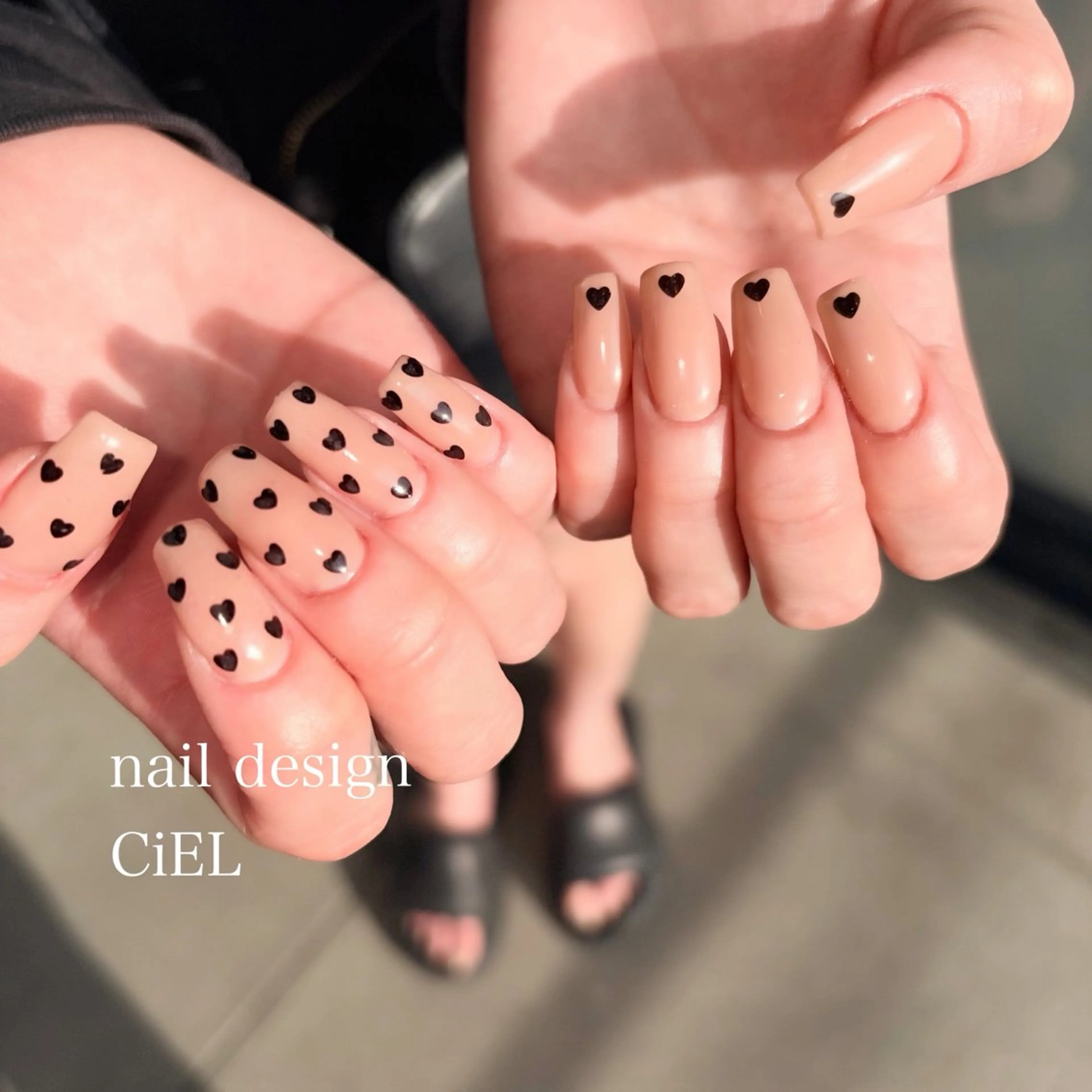 ネイル ハート ハンドネイル CiEL Maikoのネイルデザイン