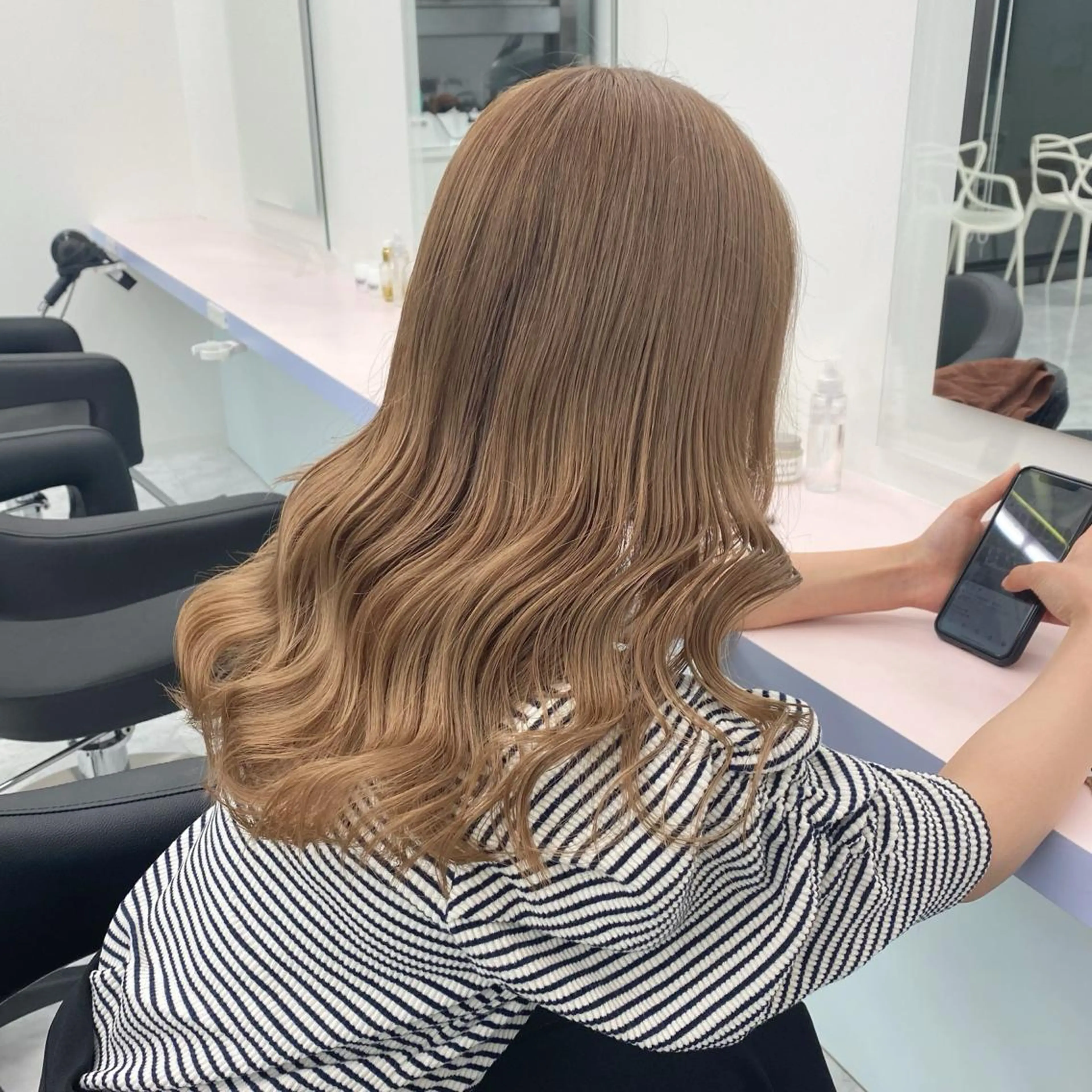 ロング カラー 💕コテ巻き風パーマ 💕KEIYA 💕のヘアスタイル