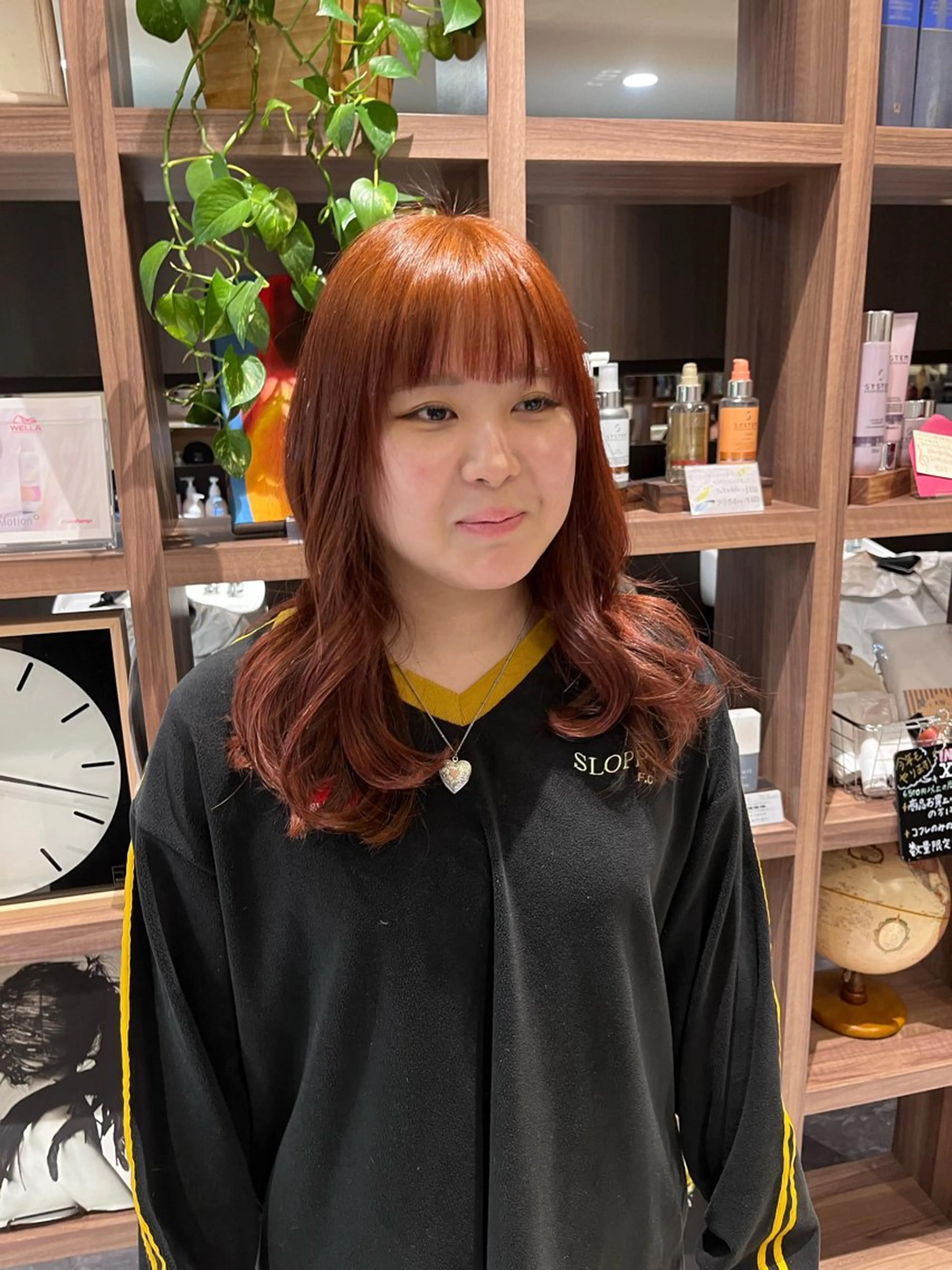 ロング カラー ブリーチ ボルドーカラー ダブルカラー ブリーチなしカラー dogstar小林諒 パーマ/レイヤーのヘアスタイル