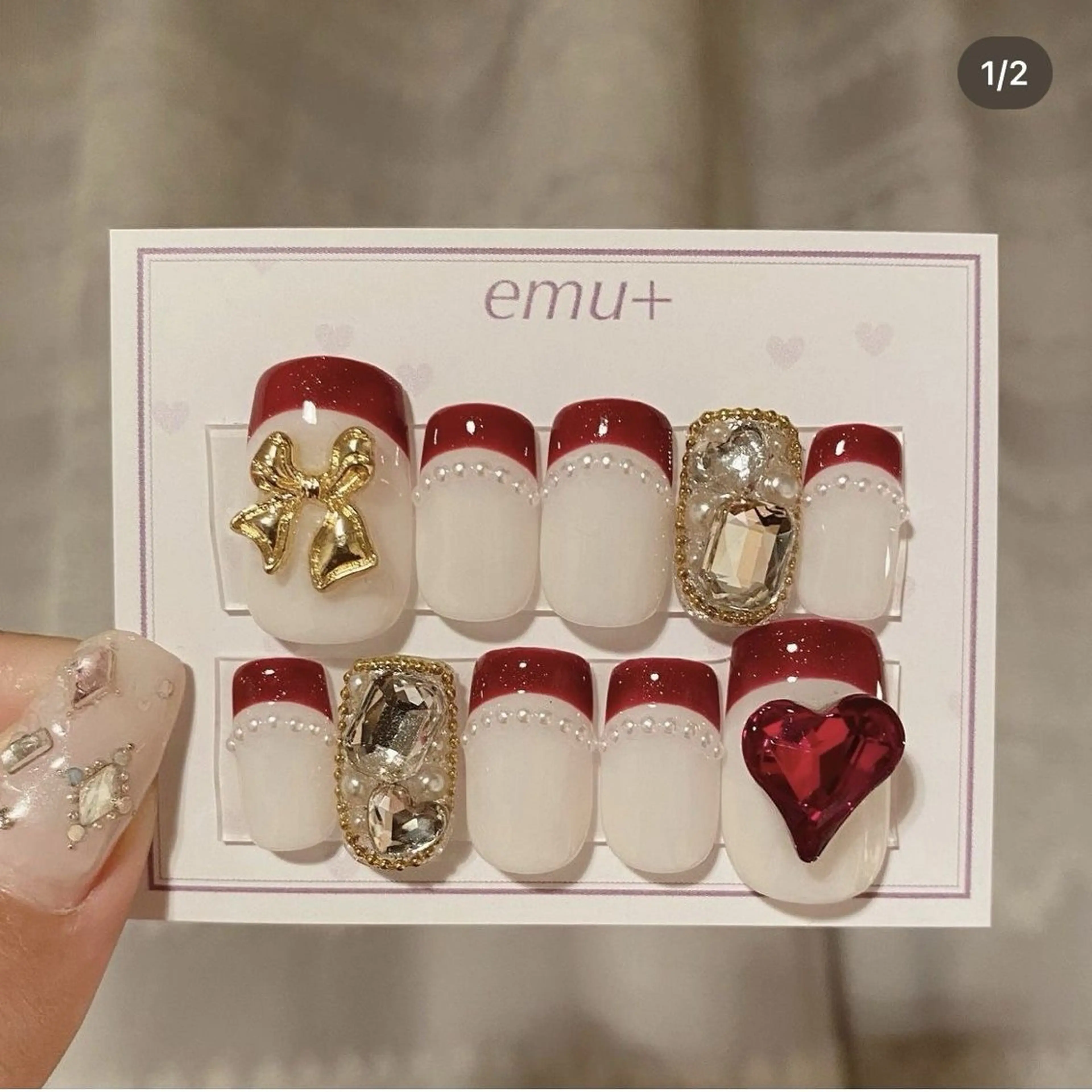 ネイル マグネットネイル ピンク ネイルチップ 冬ネイル ハンドネイル Lee Nailsのネイルデザイン