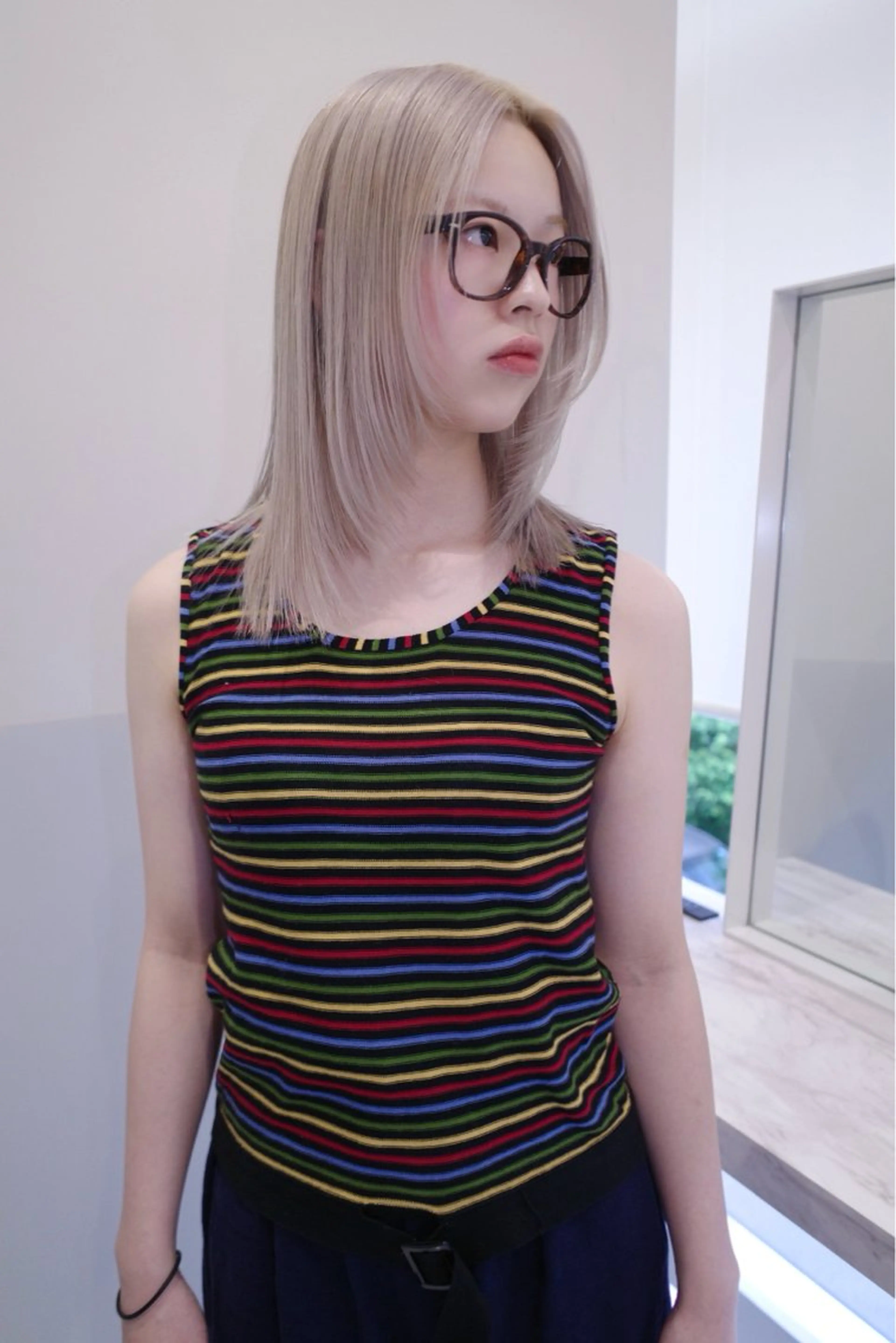 ミディアム カラー カット ヘアカラー トリートメント ブリーチ🪡 ボブ🧶レイヤーのヘアスタイル