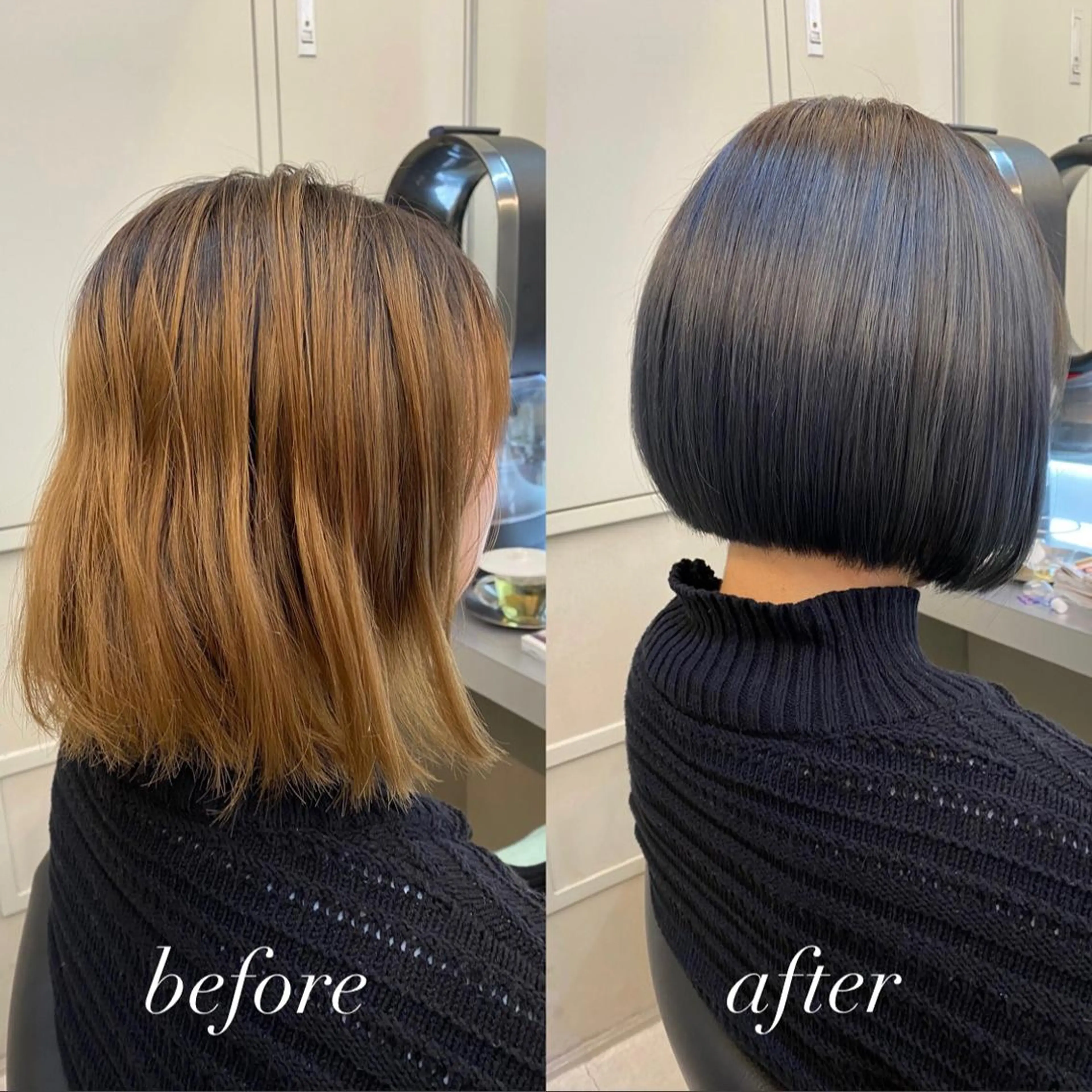 ショート カラー パーマ 透明感カラー グレージュ オリーブグレージュ オリーブグレー ボブ カット 縮毛矯正 トリートメント 艶髪と透明感を ‼️/若林のヘアスタイル