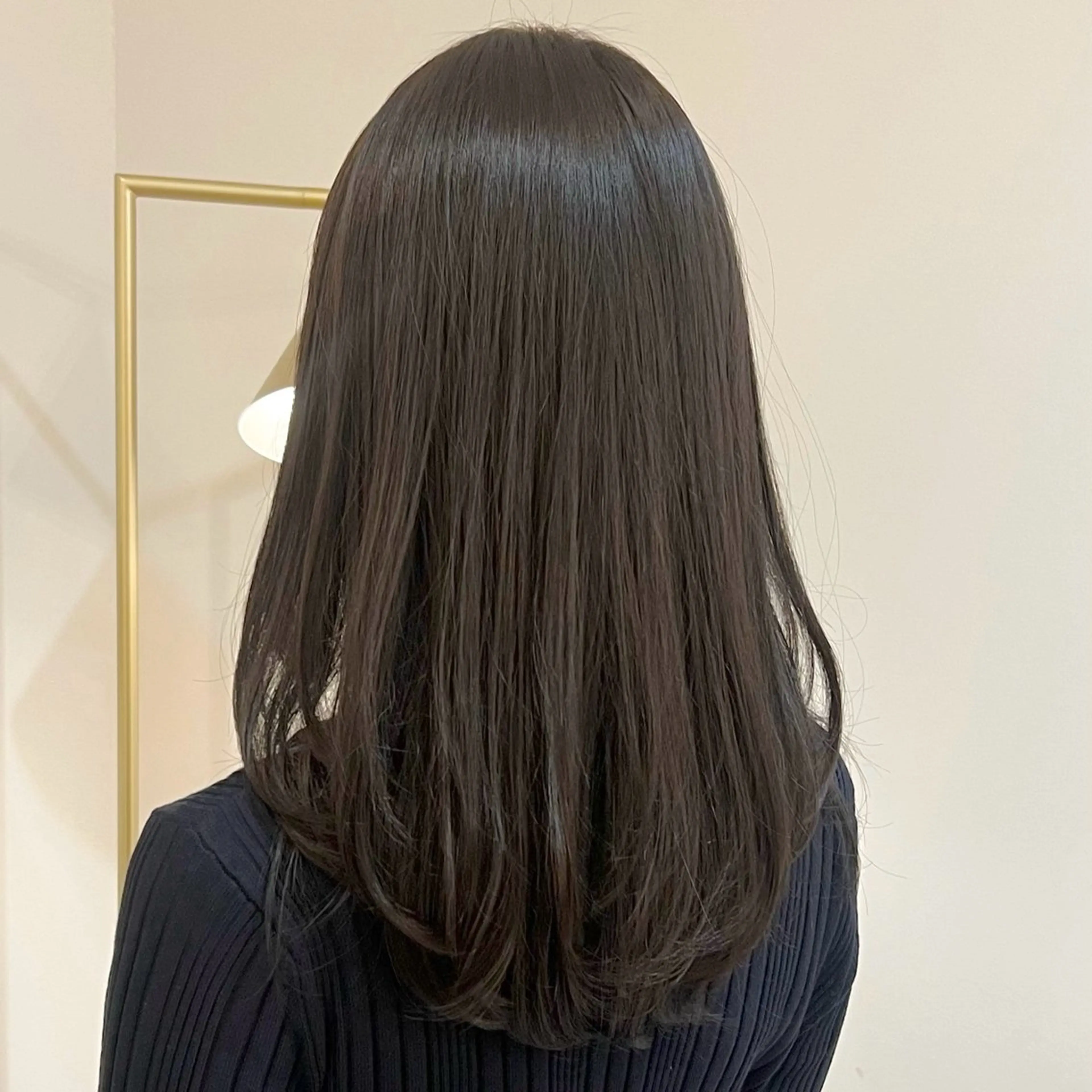 ミディアム レイヤーカット 艶カラー/透明感 /ヒグチアオイのヘアスタイル