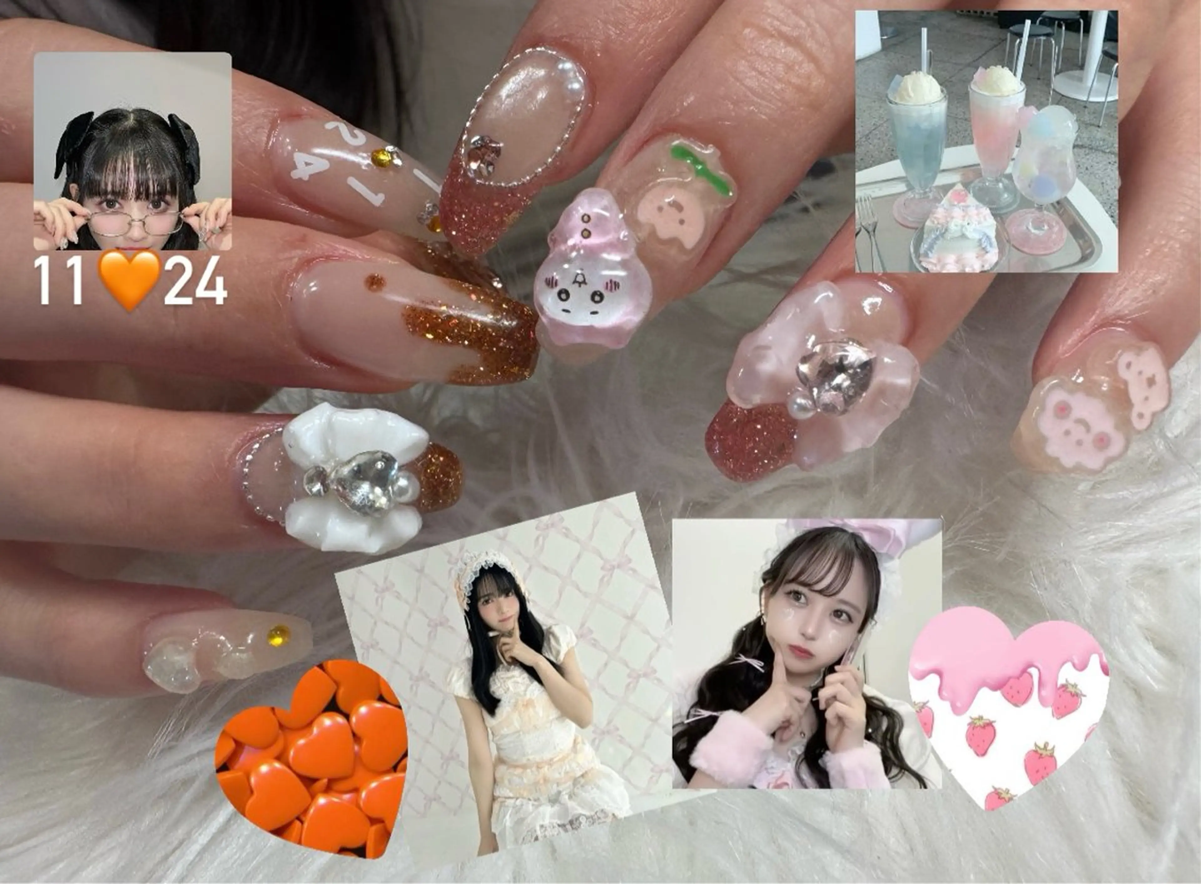 ネイル ハンドネイル 🫧Lua.nail 🍒emuのネイルデザイン