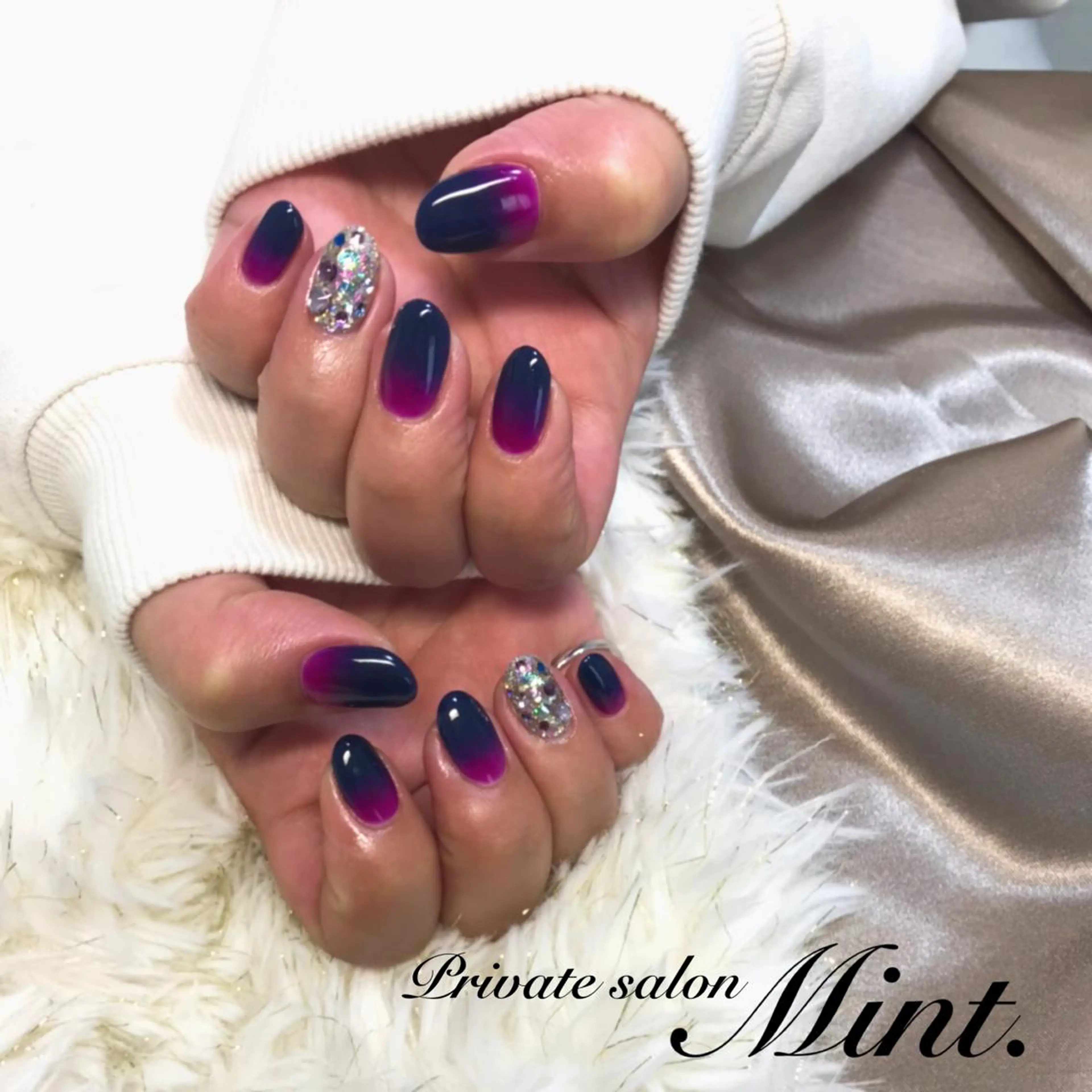 ミディアム ネイル ジェルネイル ハンドネイル Mint. nailのネイルデザイン