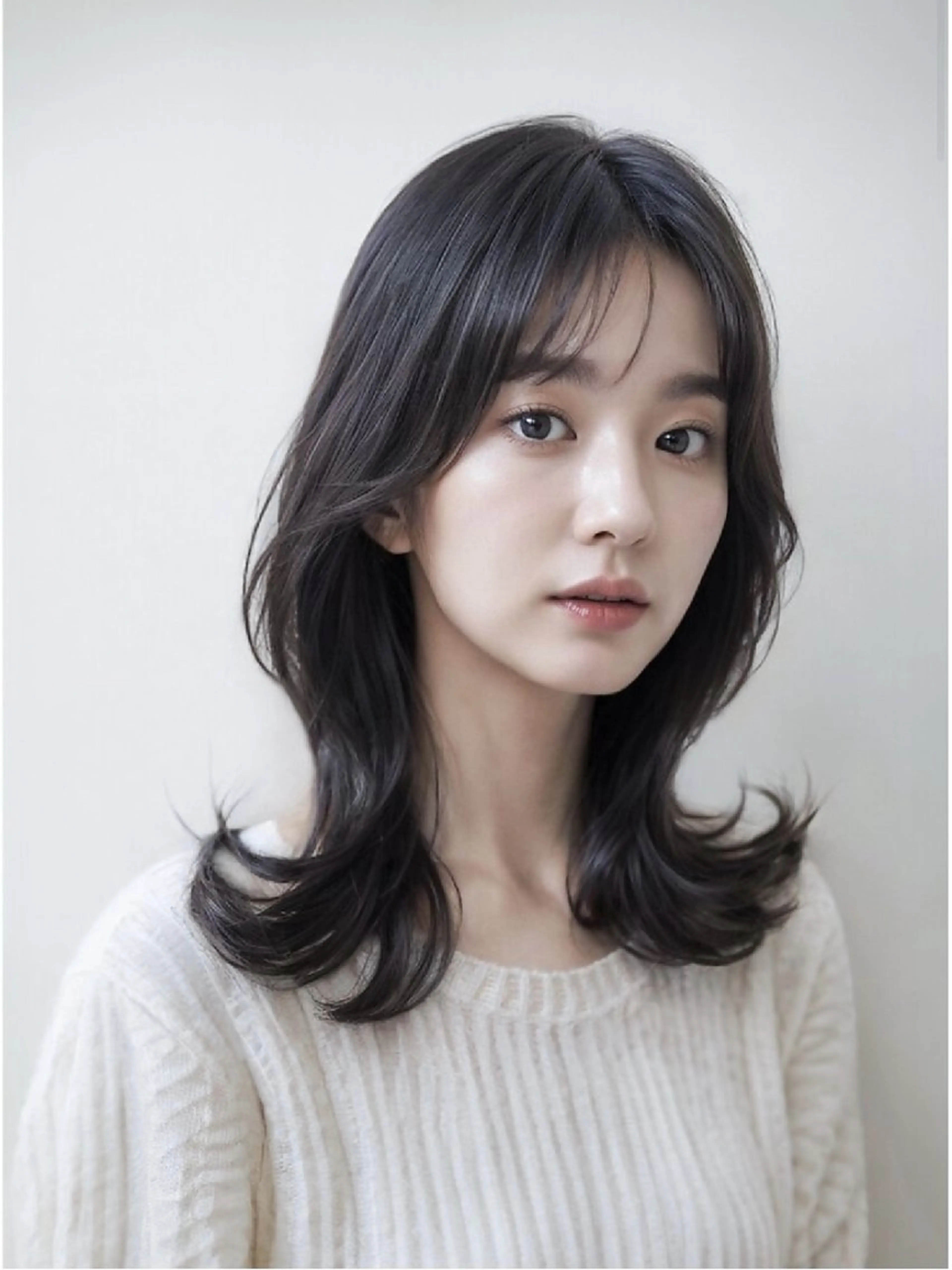 ミディアム ｻｲﾄｳ#ナチュラル 韓国ヘア🇰🇷🌿のヘアスタイル