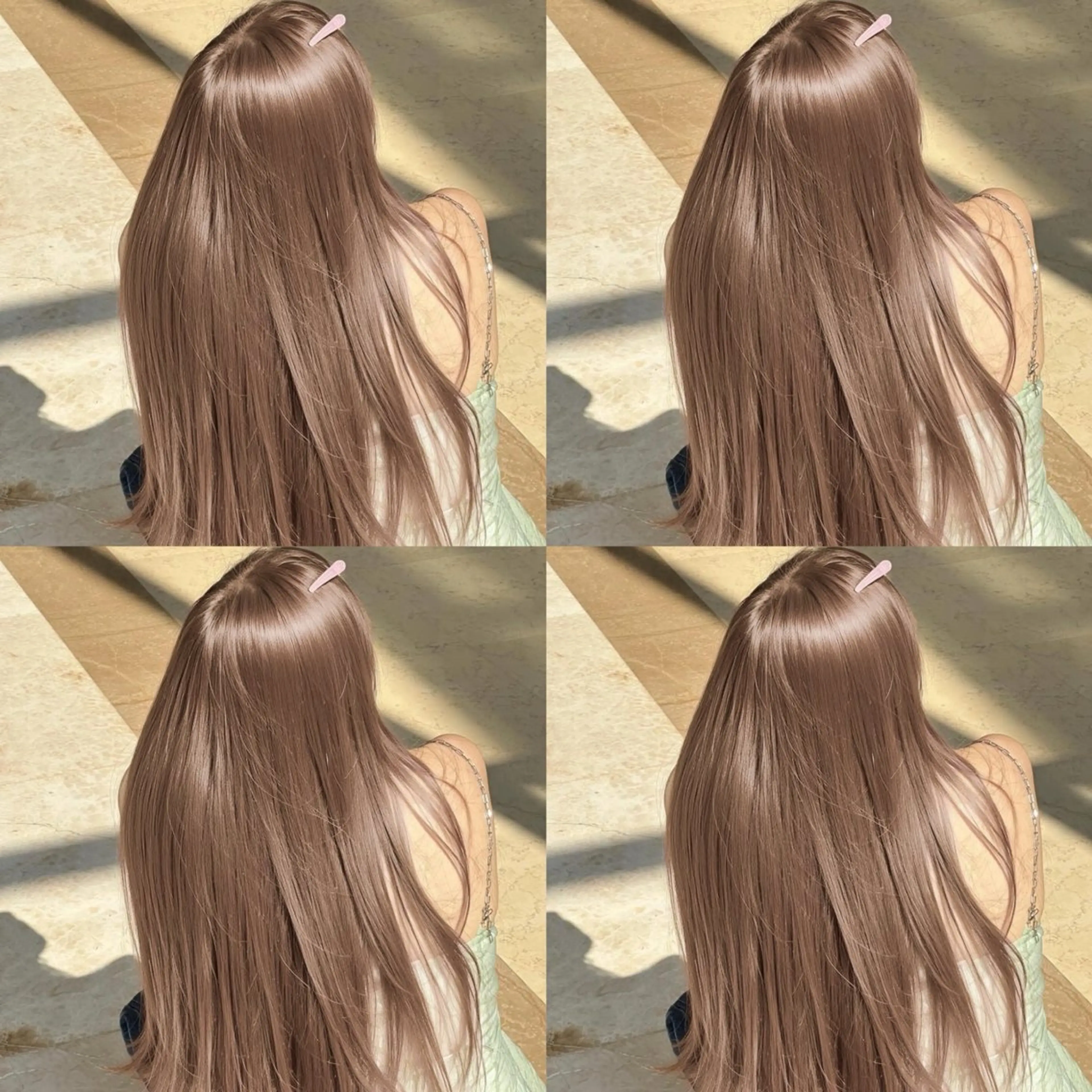 セミロング ヘアカラー トリートメント ヘアセット 透明感♡グレージュ ♡ミルクティー♡のヘアスタイル