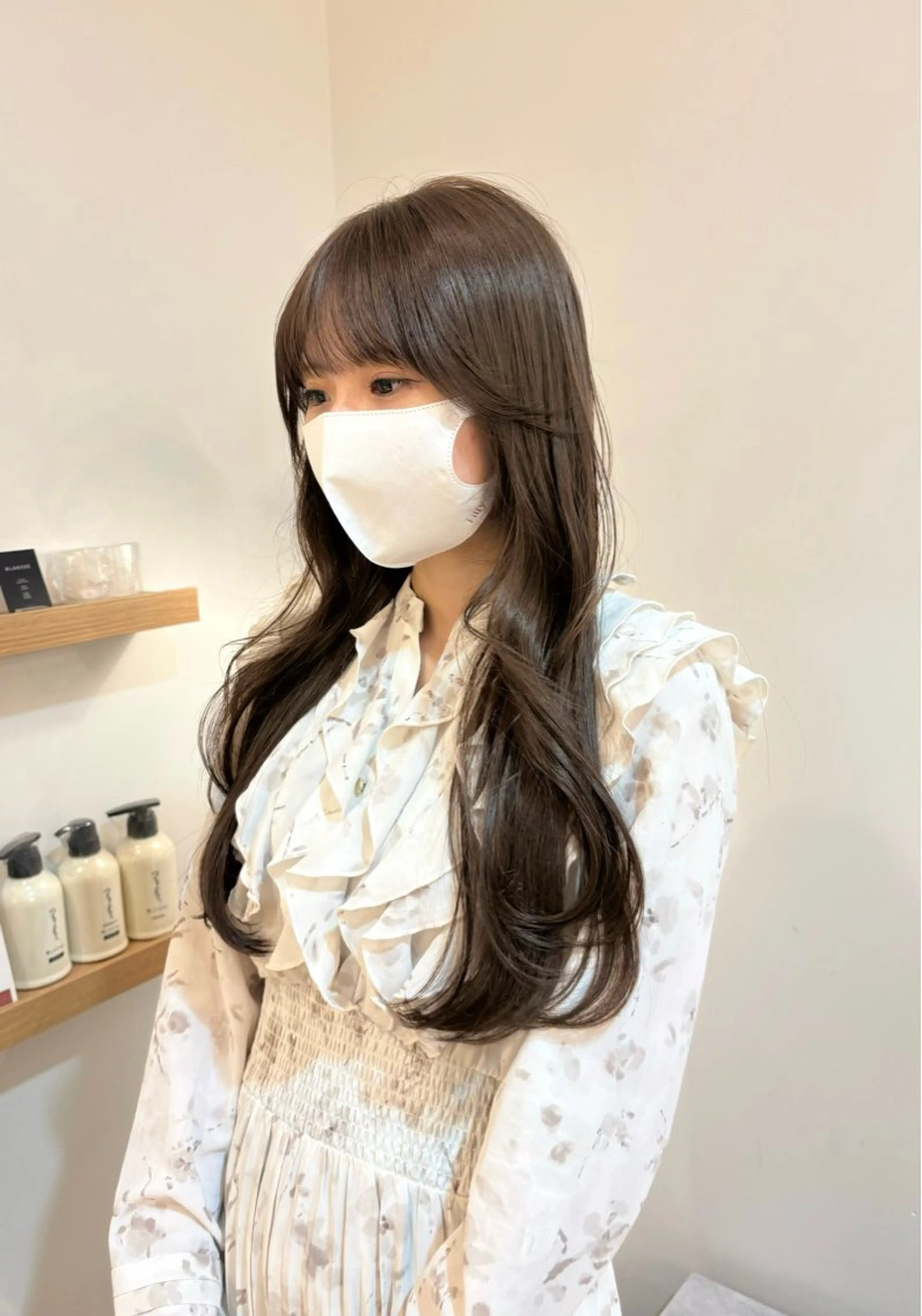 ロング カット ヘアカラー トリートメント 似合わせ/ベージュ /レイヤー/りほ🤍のヘアスタイル