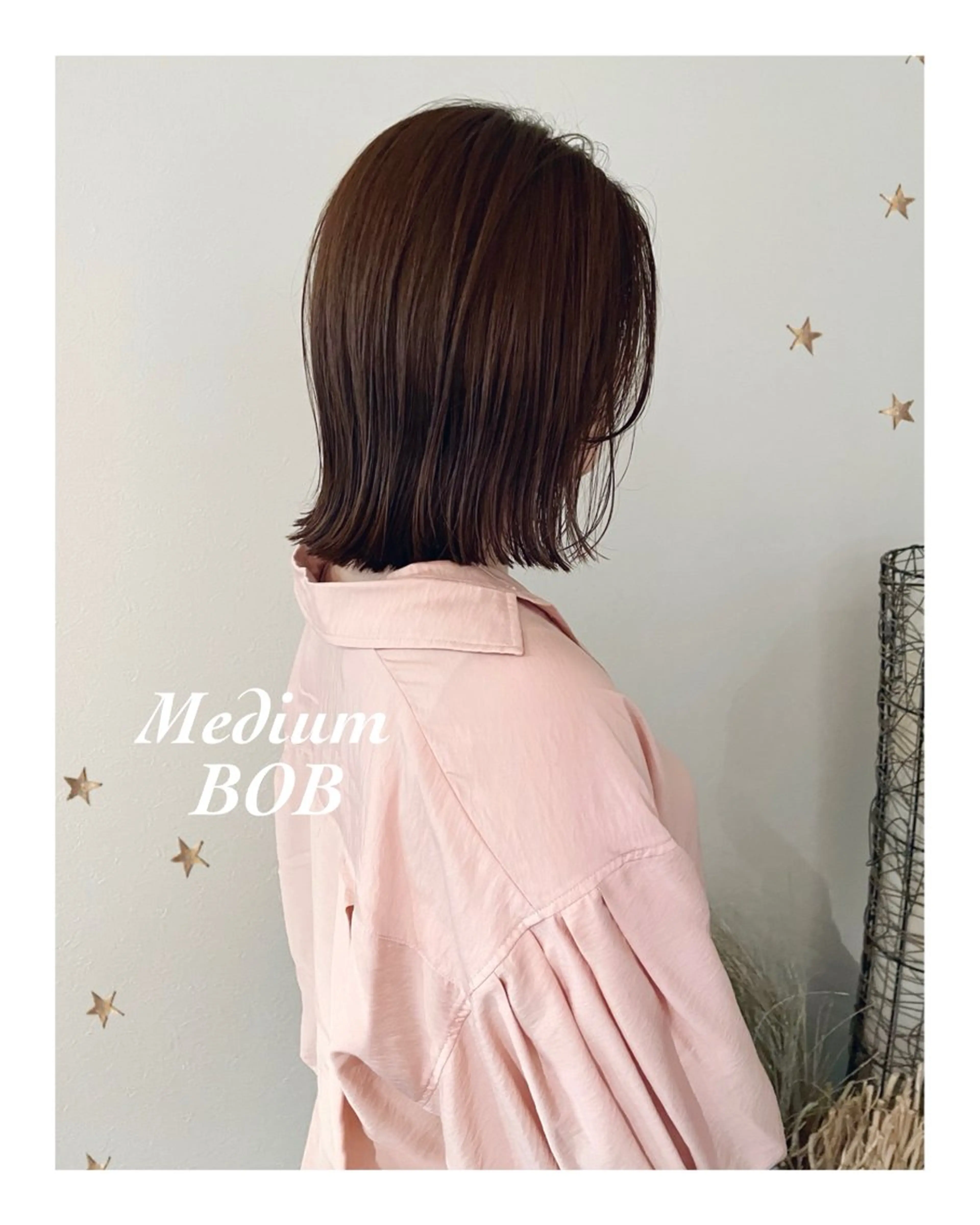 ミディアム カラー カット ヘアカラー 市川 千夏のヘアスタイル