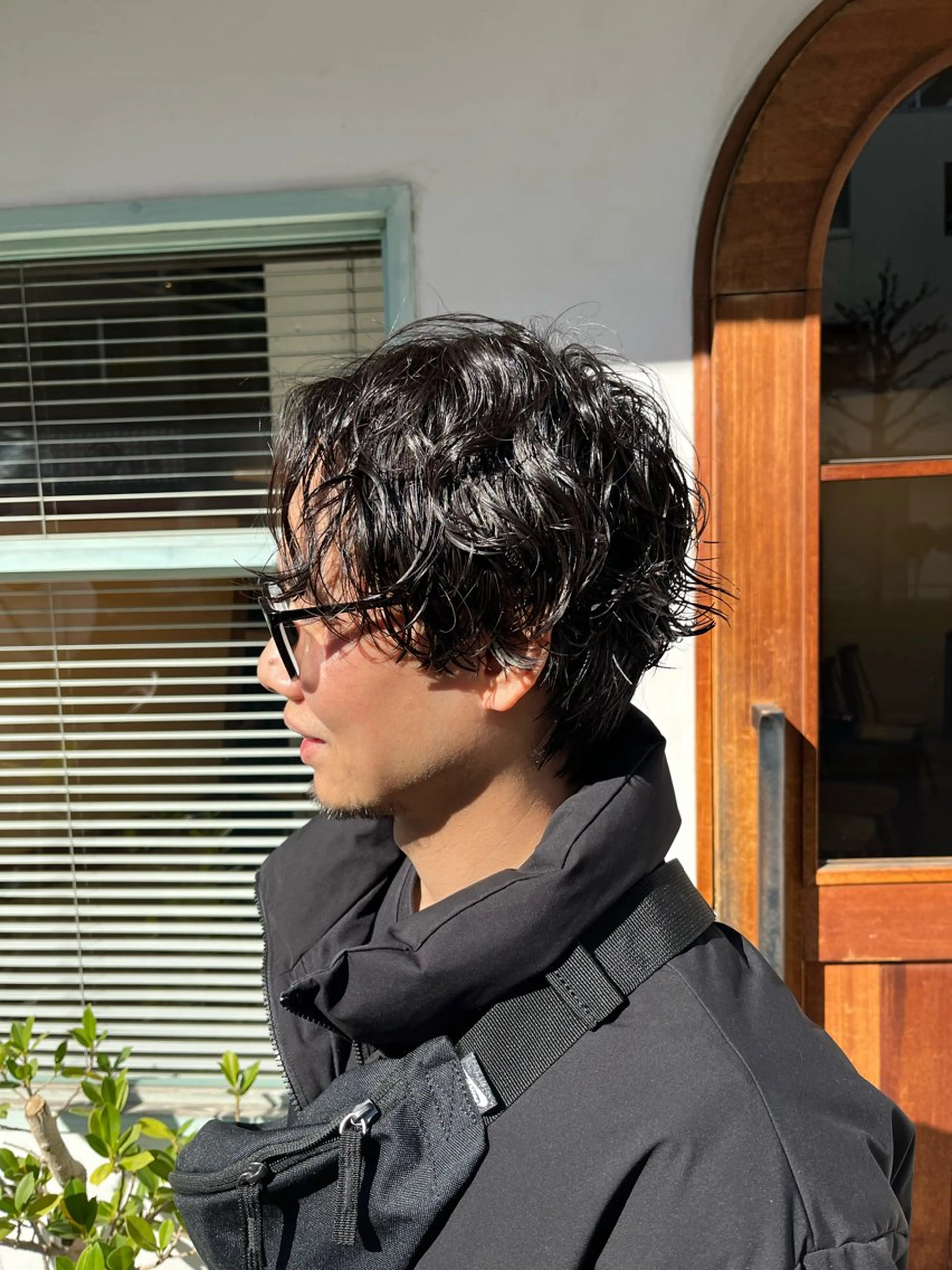 ミディアム パーマ メンズ ミディアムパーマ メンズパーマ 🟦メンズ特化🟦 たかしま　あさひのヘアスタイル