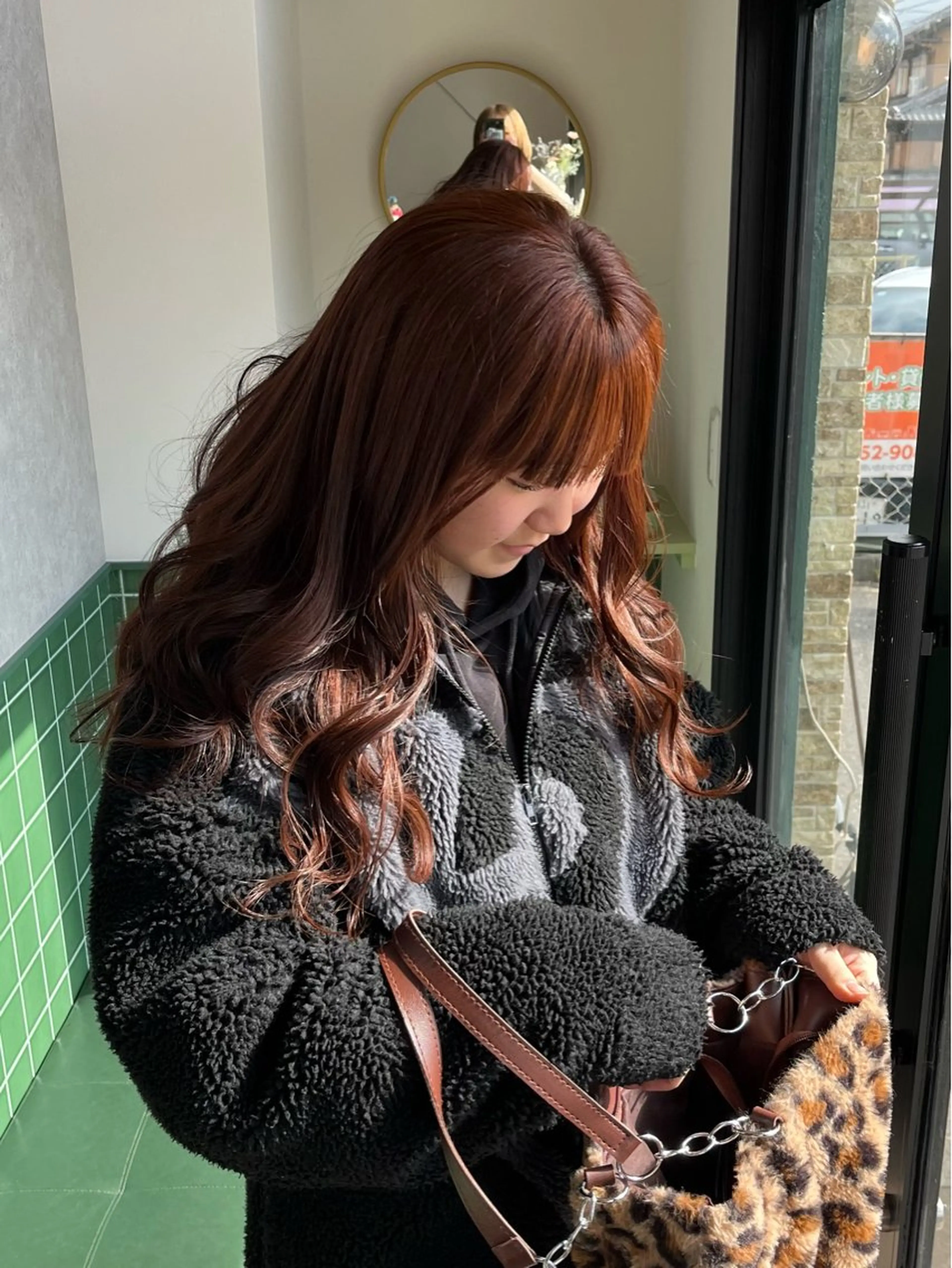 ロング カラー オレンジ ヘアカラー 本木下朋花/髪質 改善×ダブルカラーのヘアスタイル