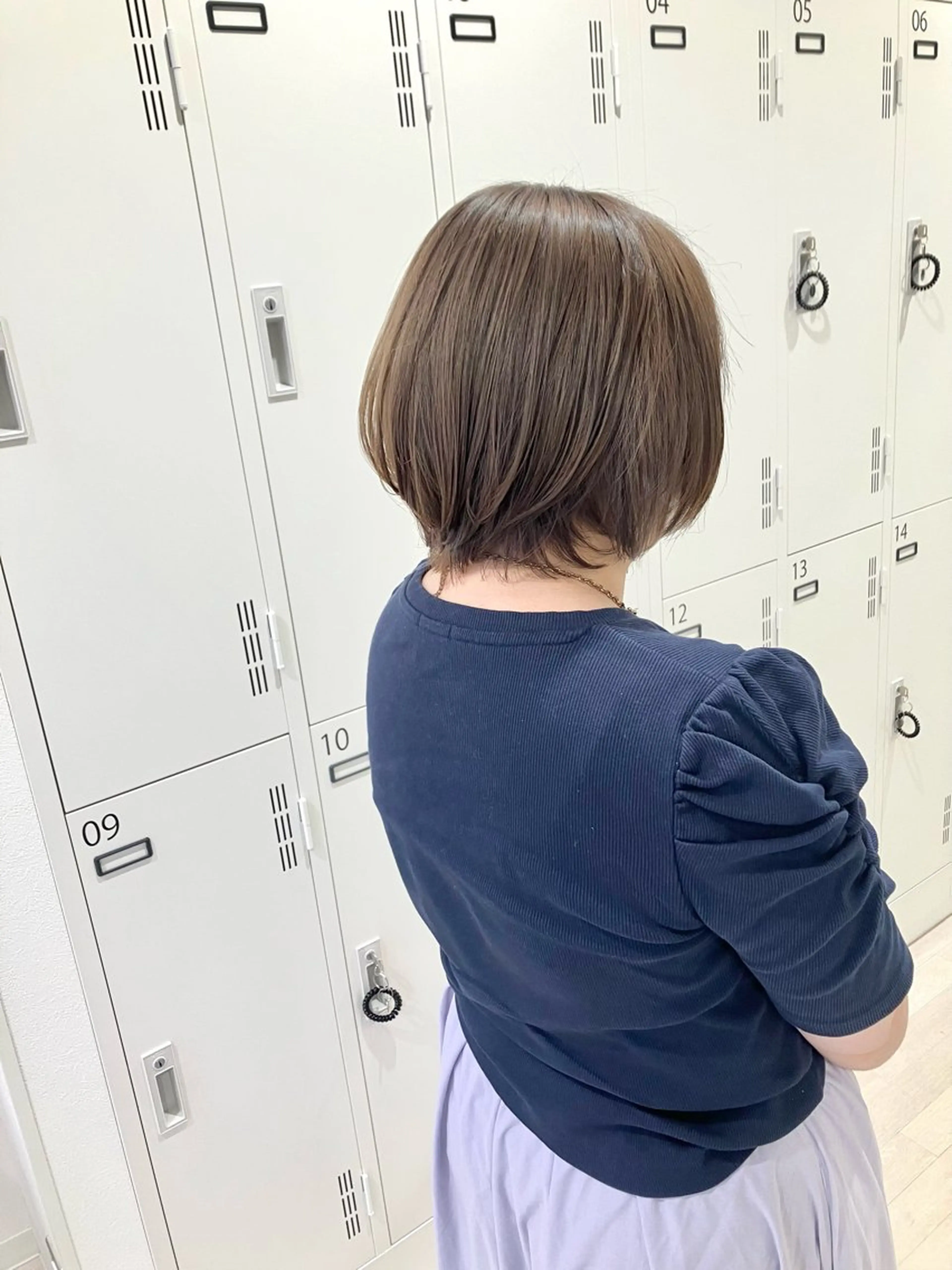 ミディアム カラー ヘアカラー 雅/ダブルカラー/ 白髪ぼかしハイライトのヘアスタイル