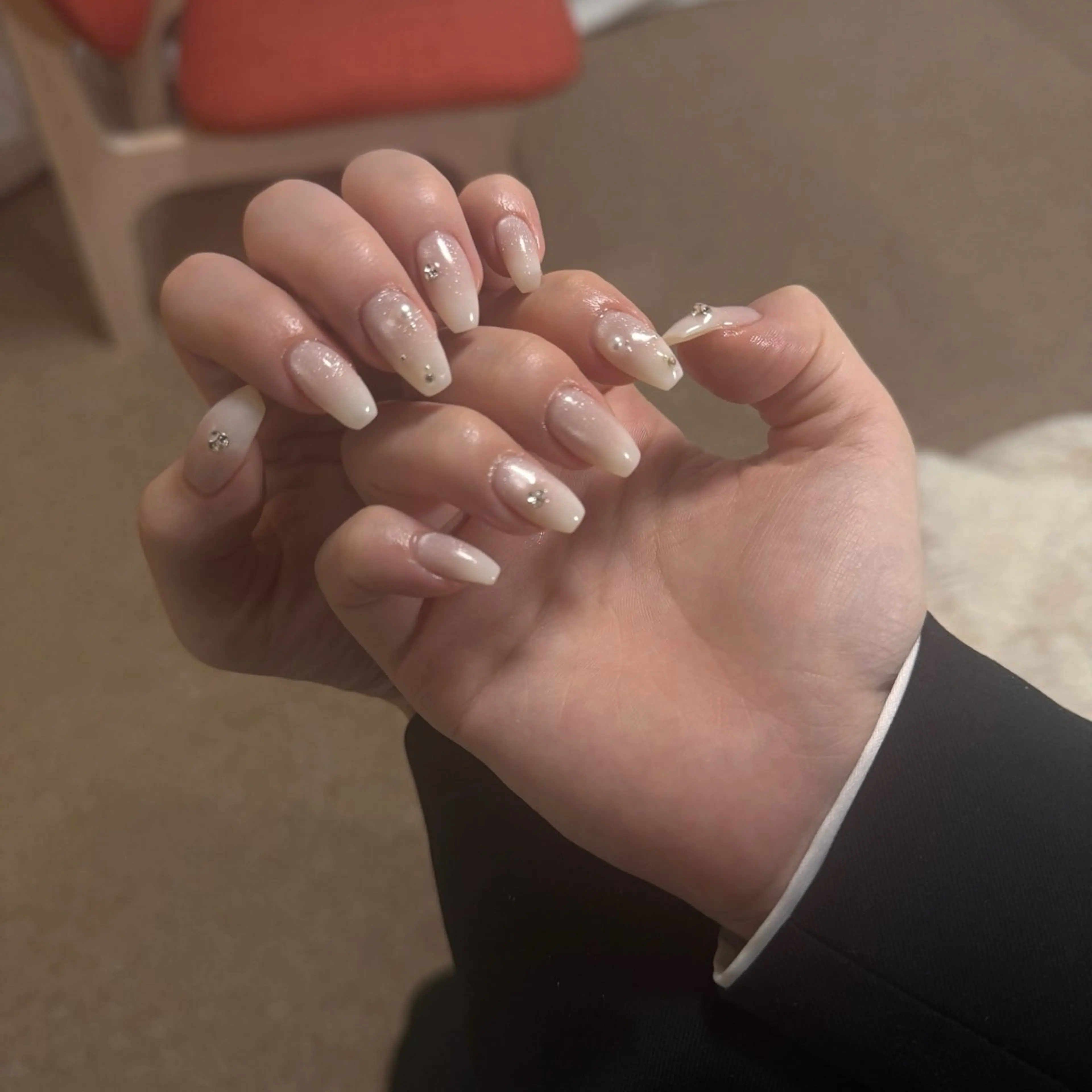 ネイル チークネイル フレンチネイル グラデーション 韓国ネイル マグネットネイル ハンドネイル Hana Nailのネイルデザイン