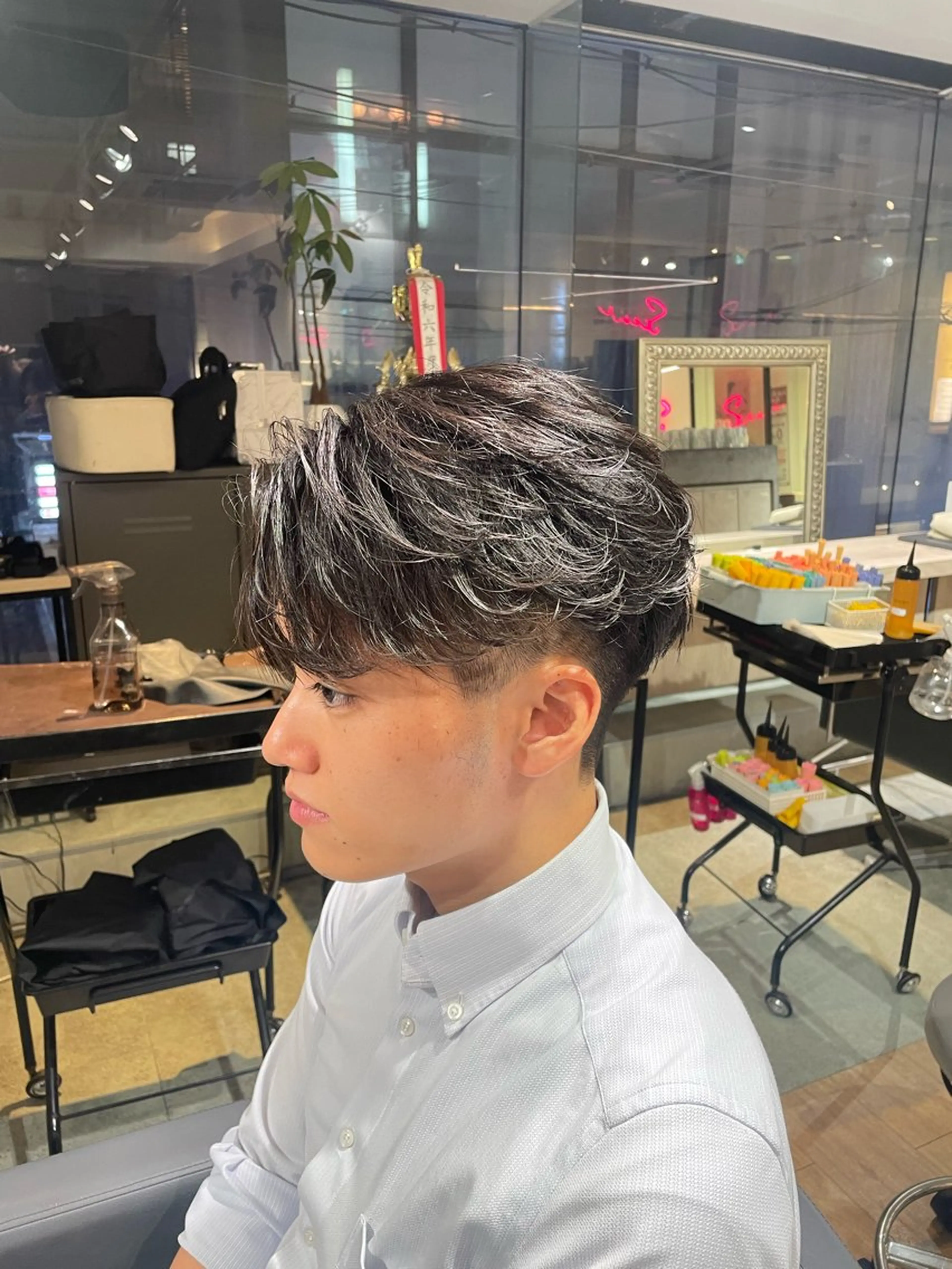 ショート カット メンズパーマ梅田 ・川副史晶のヘアスタイル