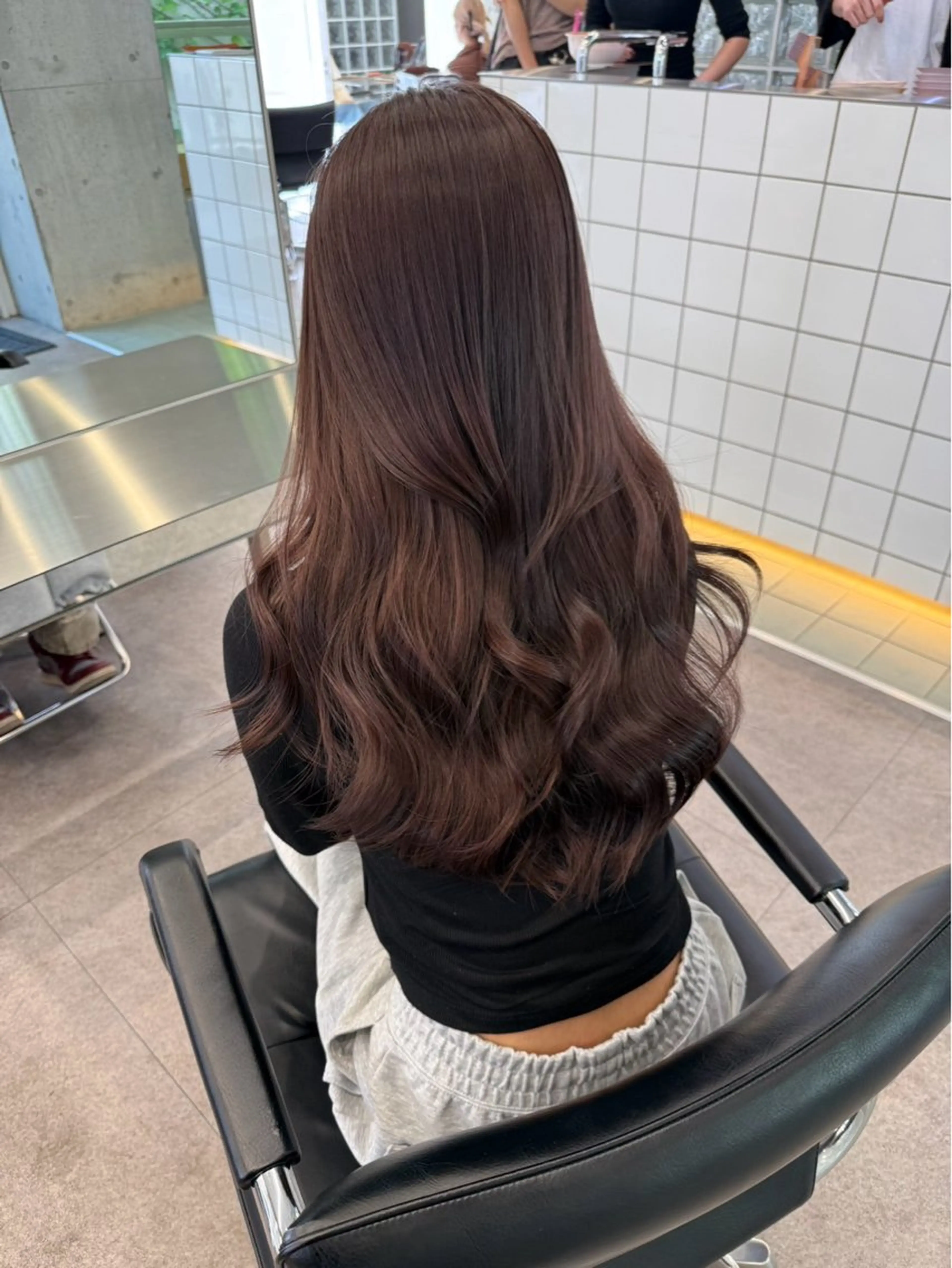 ロング カラー 透明感カラー 福田 花音のヘアスタイル