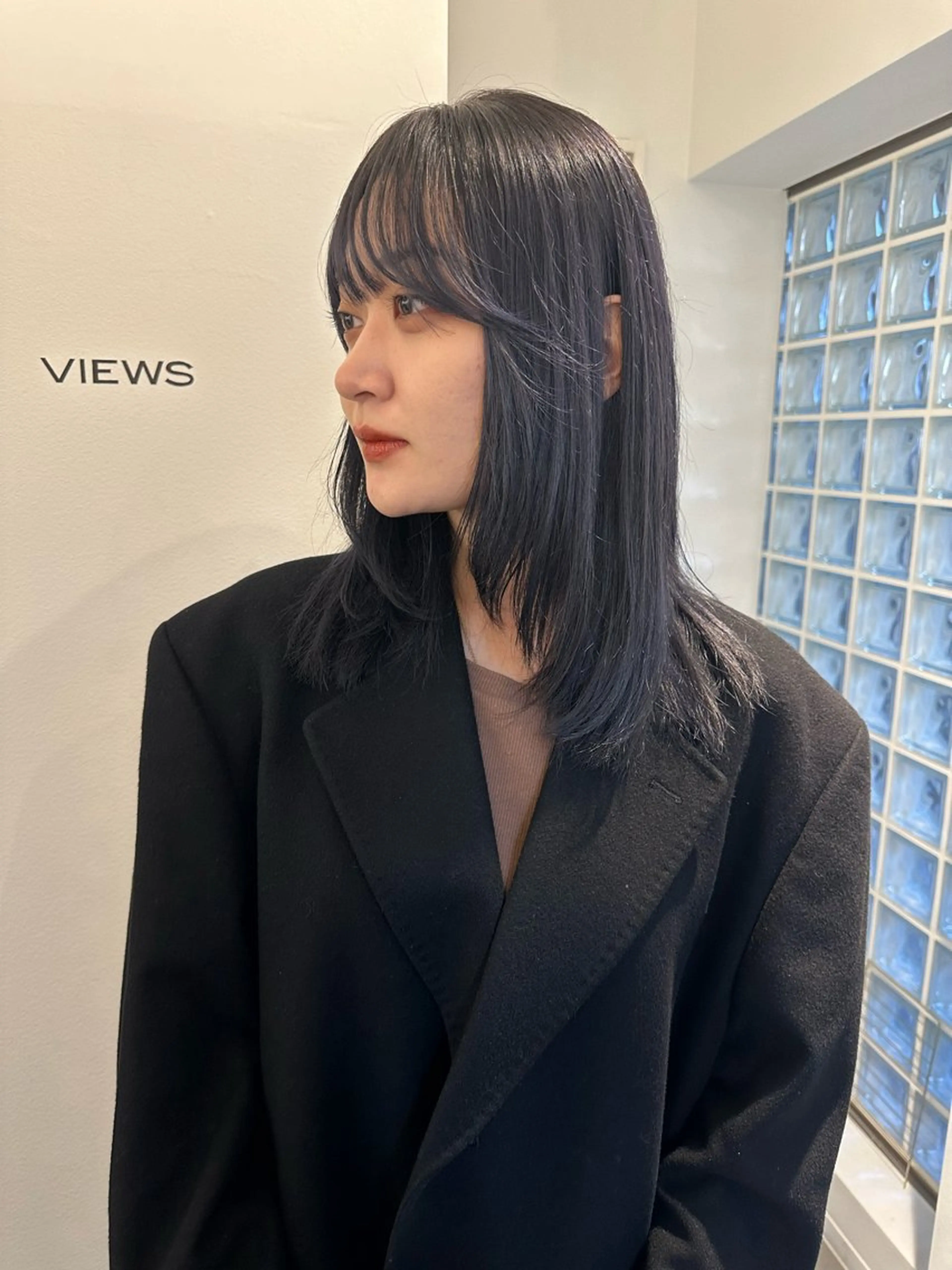 ミディアム カット ヘアカラー ボブ/似合わせカット /ニュアンスカラーのヘアスタイル