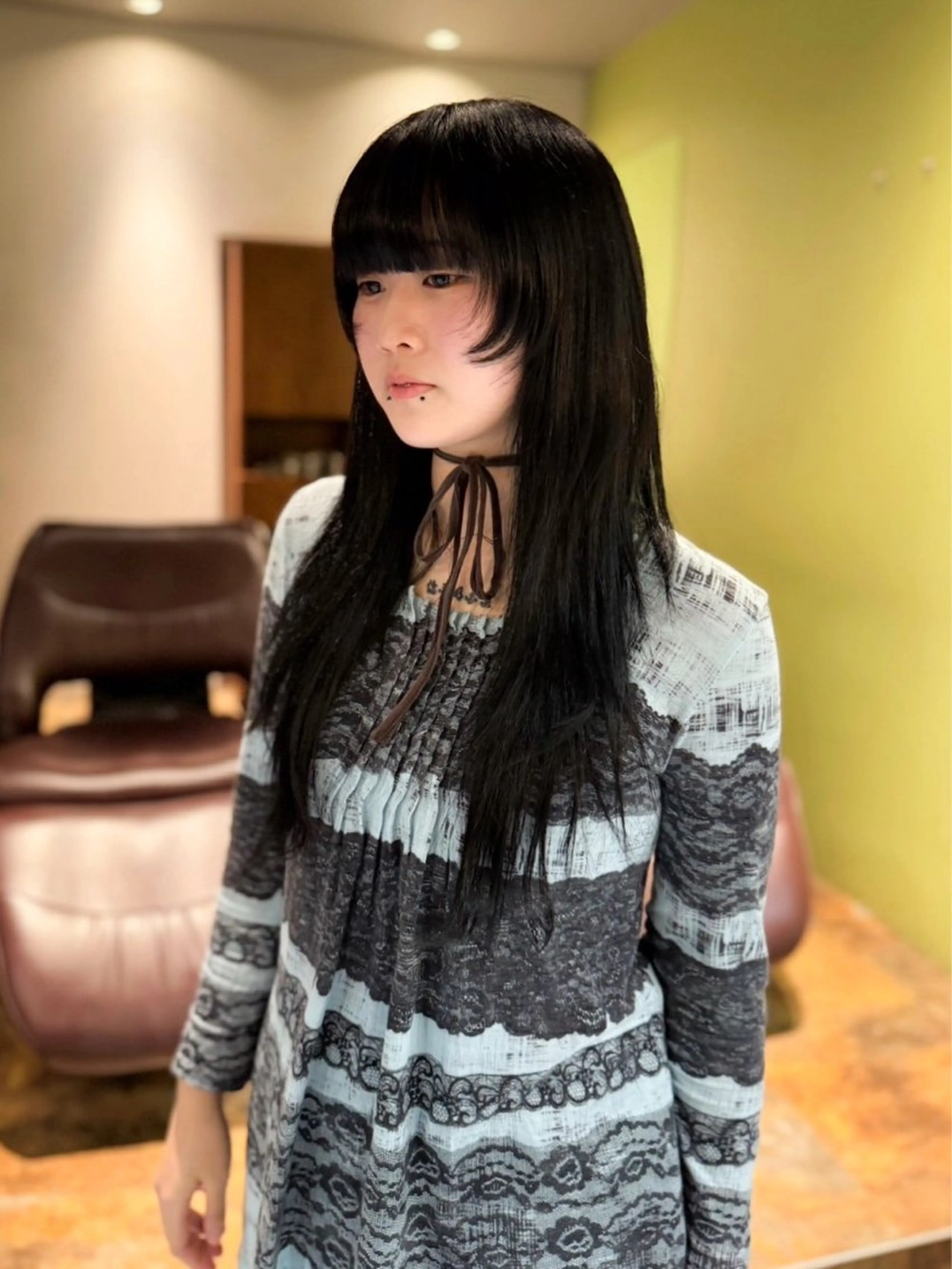 ロング 顔まわりレイヤー レイヤーカット カット メンズミディアム☁️ ✨ナチュラル/下村迅のヘアスタイル