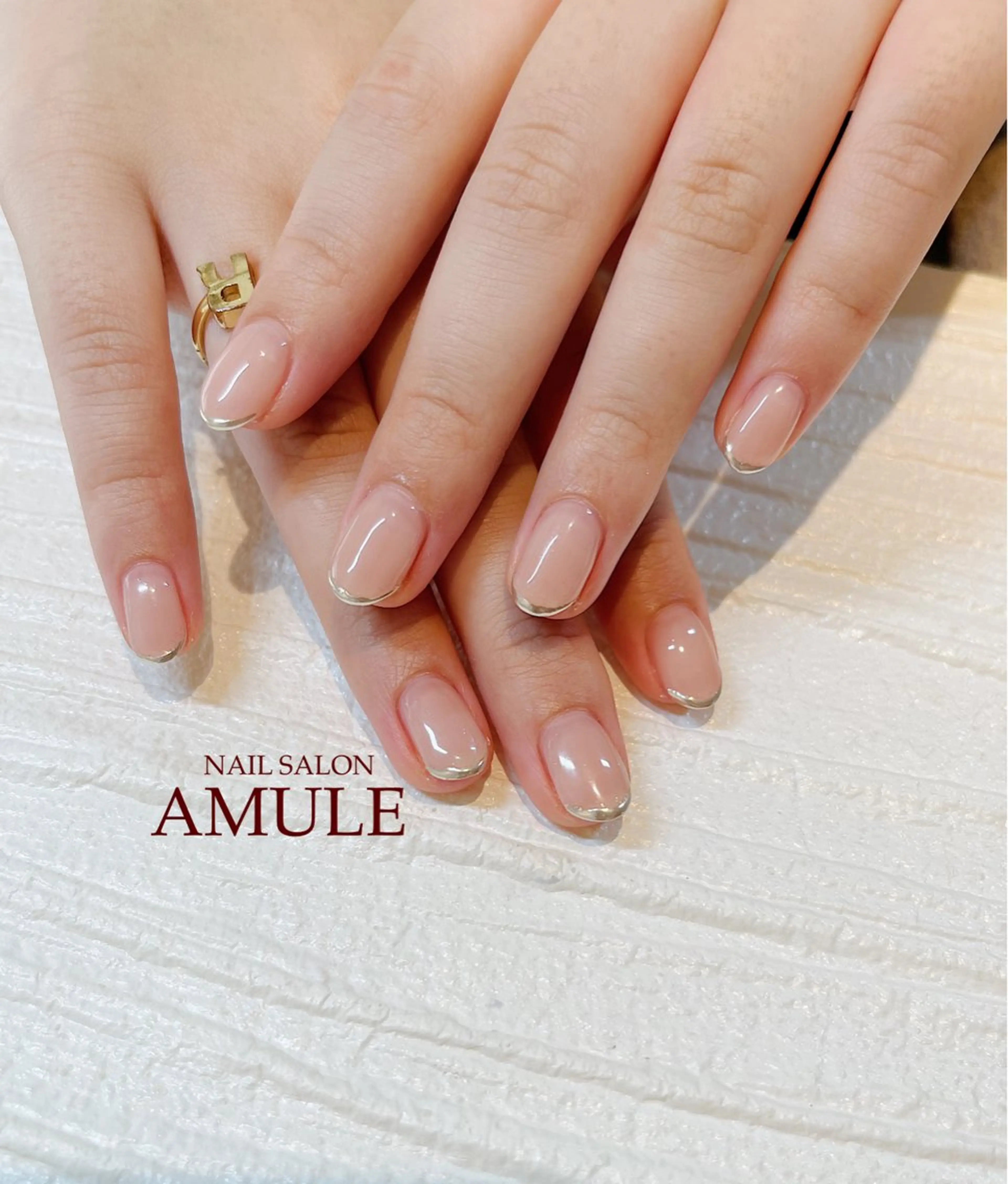 ネイル フレンチネイル ジェルネイル ミラーネイル ワンカラーネイル ハンドネイル NAILSALON AMULEのネイルデザイン