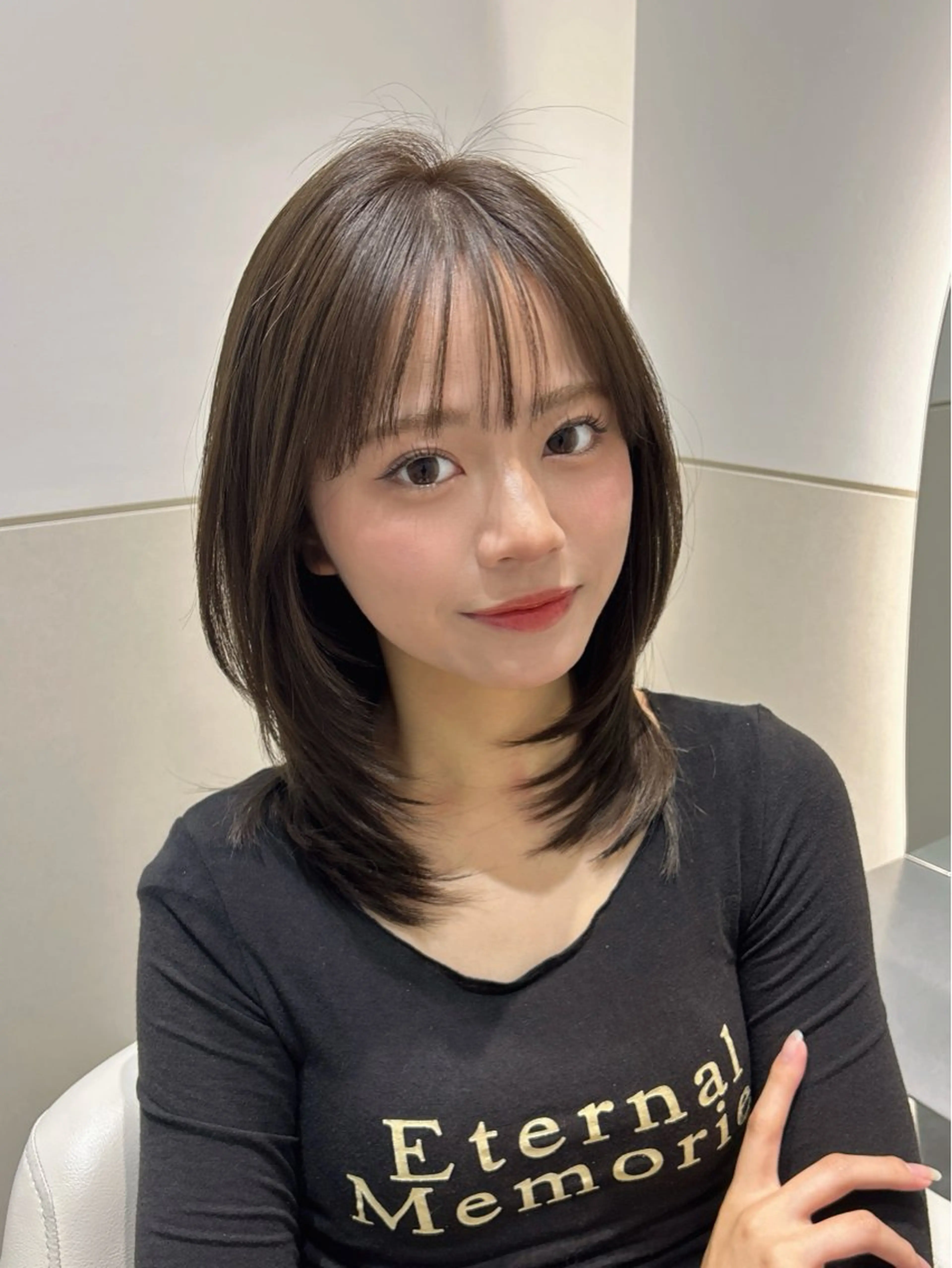 ミディアム カラー カット ヘアカラー トリートメント 🩷韓国ヘア/ヨシン モリ🩷Maikaのヘアスタイル