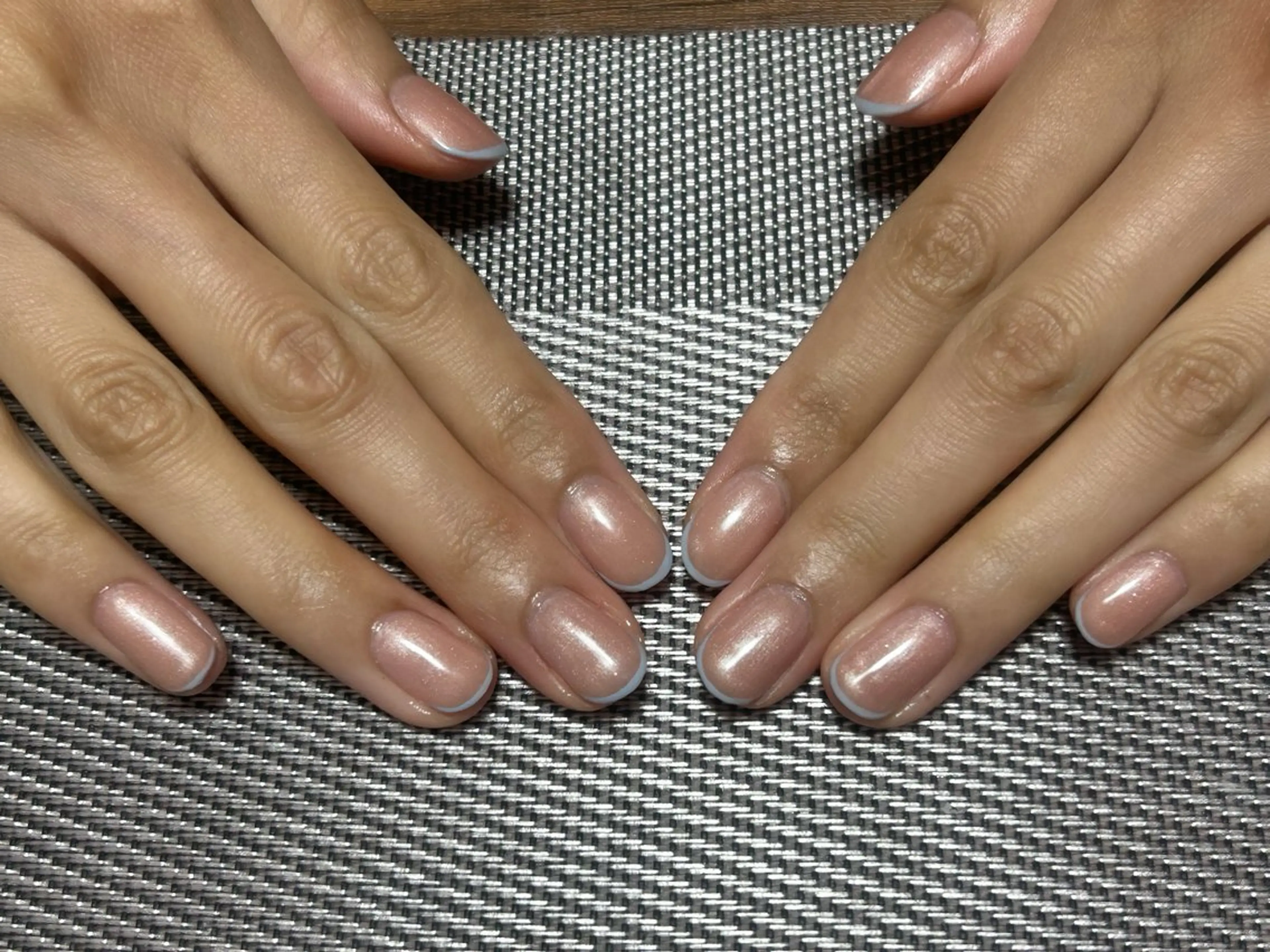 ネイル ブルー フレンチネイル ハンドネイル i nailのネイルデザイン
