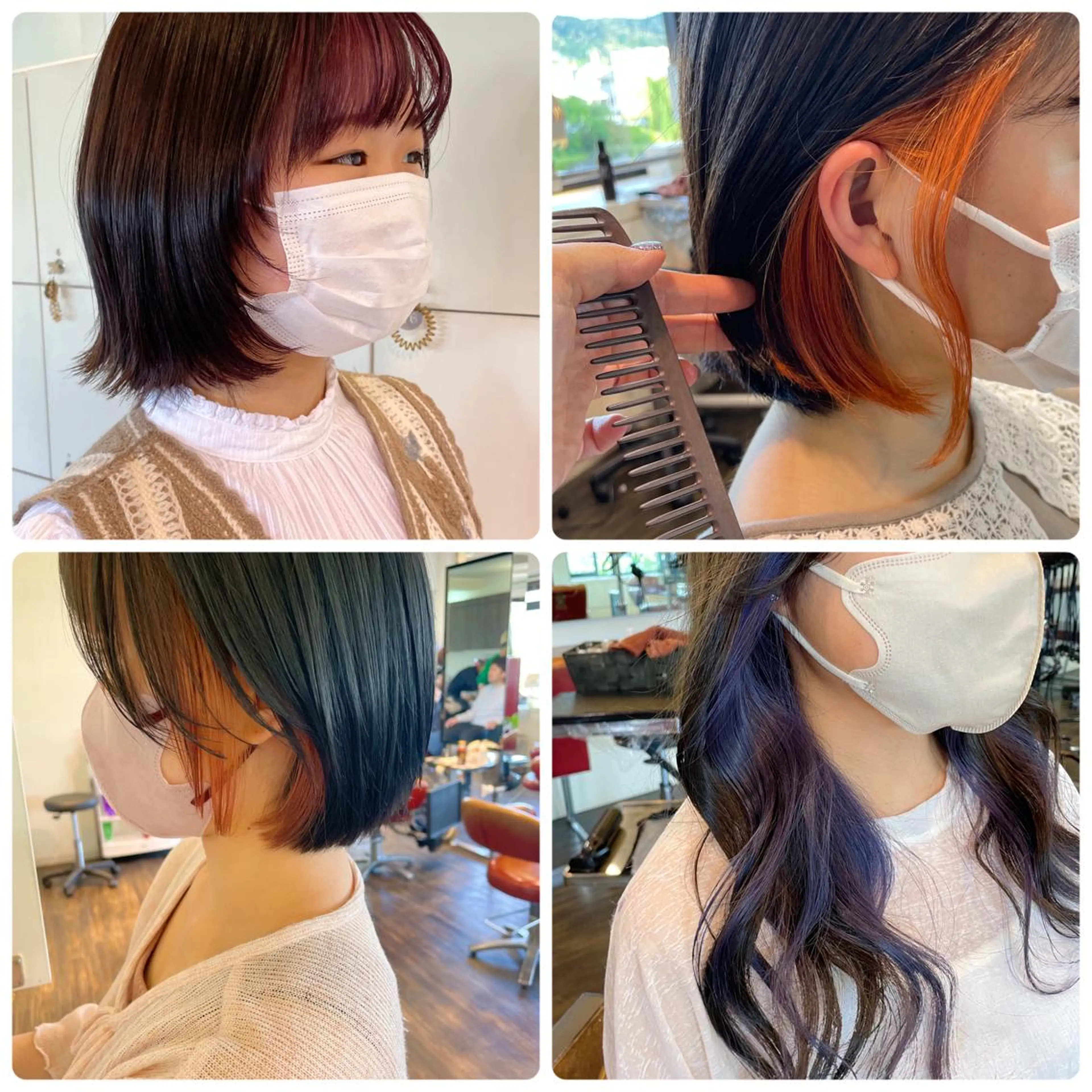 ミディアム カラー インナーカラー 似合わせヘア🤍 面田法子のヘアスタイル