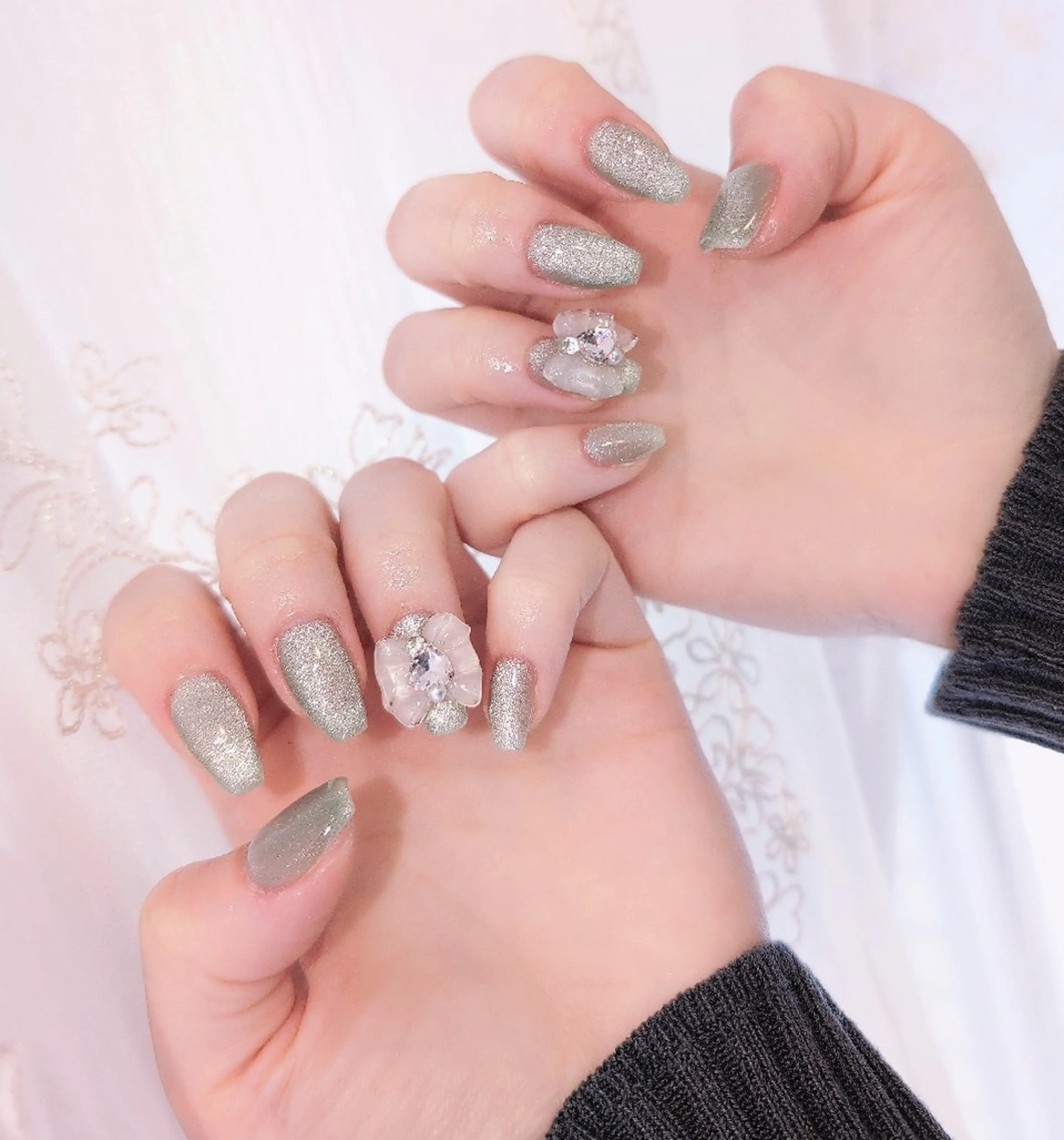 ネイル 長さ出し ジェルネイル 韓国ネイル マグネットネイル ニュアンスネイル ハンドネイル I LOVE ME NAIL.。.:*♡のネイルデザイン