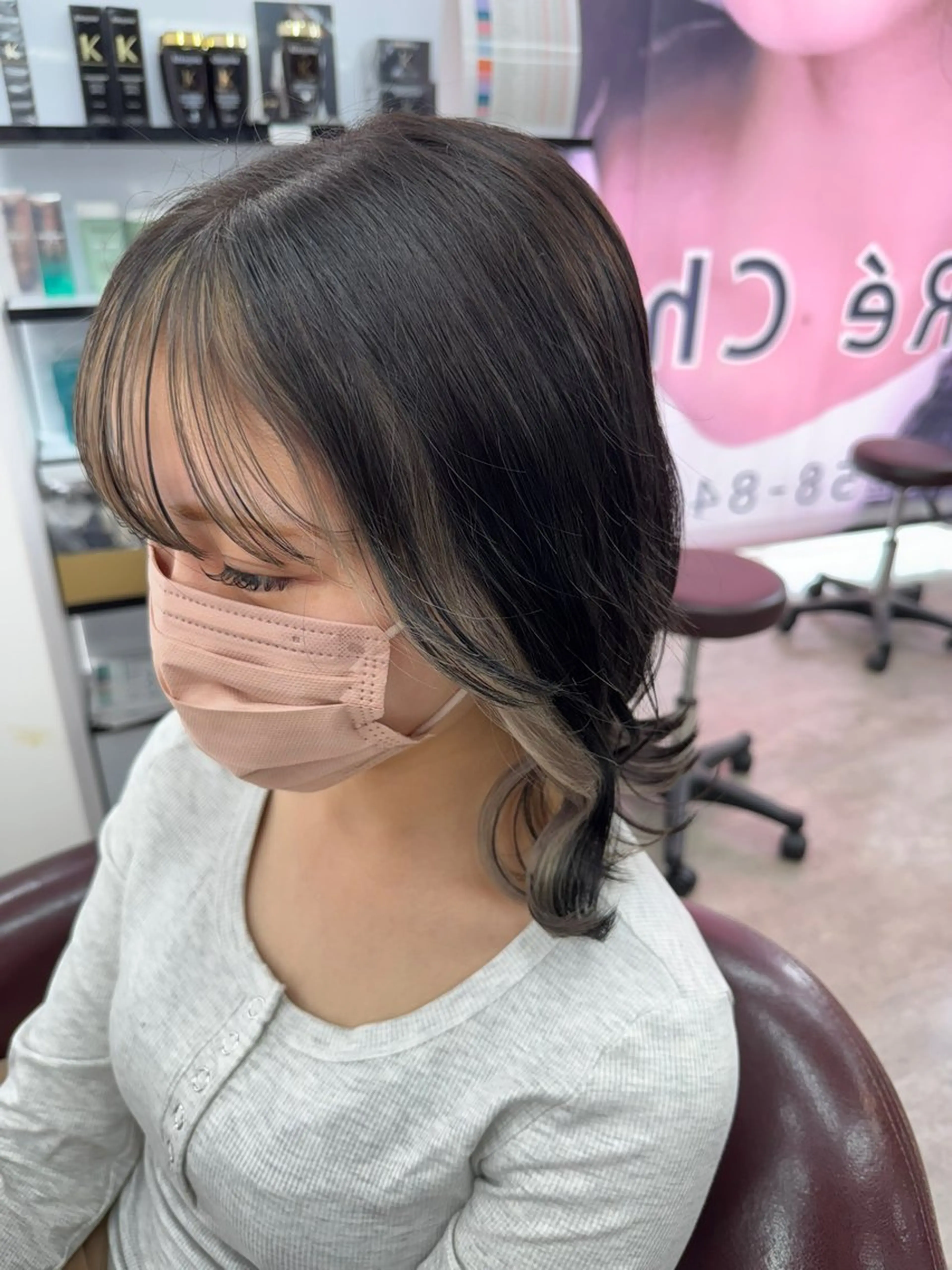 ミディアム カラー ヘアカラー 🌿佐山 絵梨佳🌿 Recharme新保のヘアスタイル