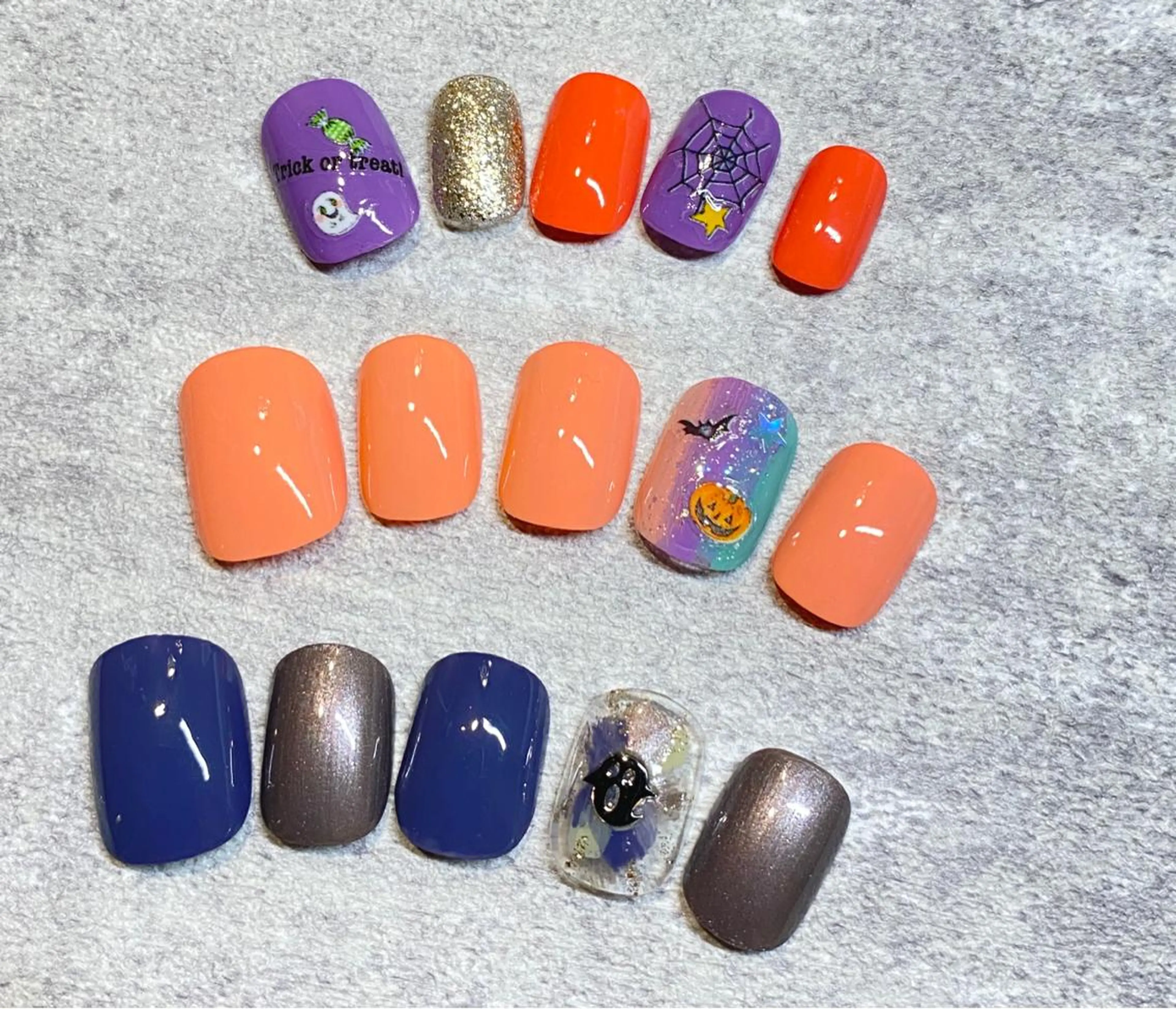 ショート キッズ ネイル ハロウィン アートネイル ハロウィン Nail Salon NANO所属・美爪&巻き爪ケア❤️ ネイルサロンNANOのネイルデザイン