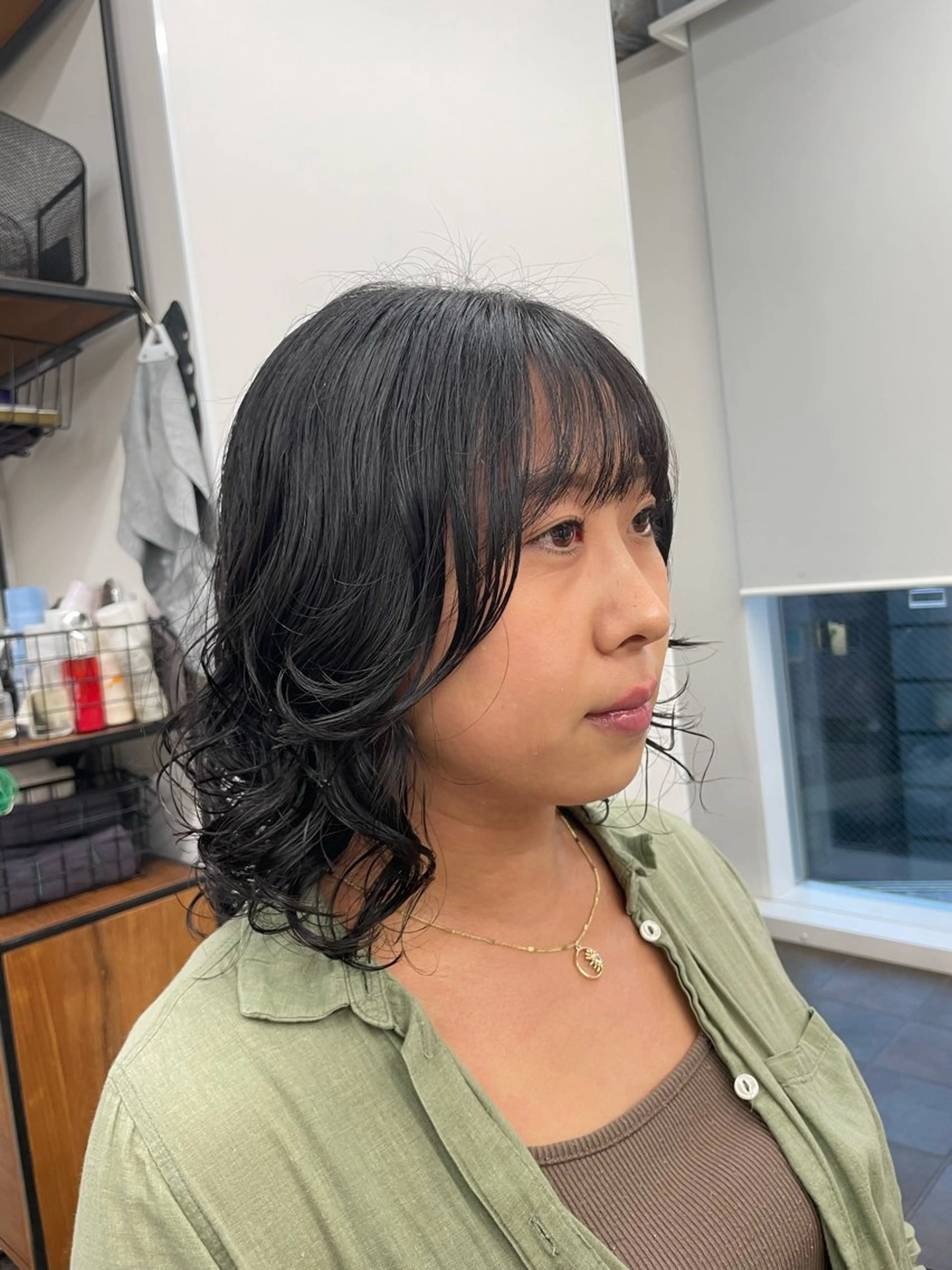 ミディアム カット パーマ 髙橋 真香のヘアスタイル