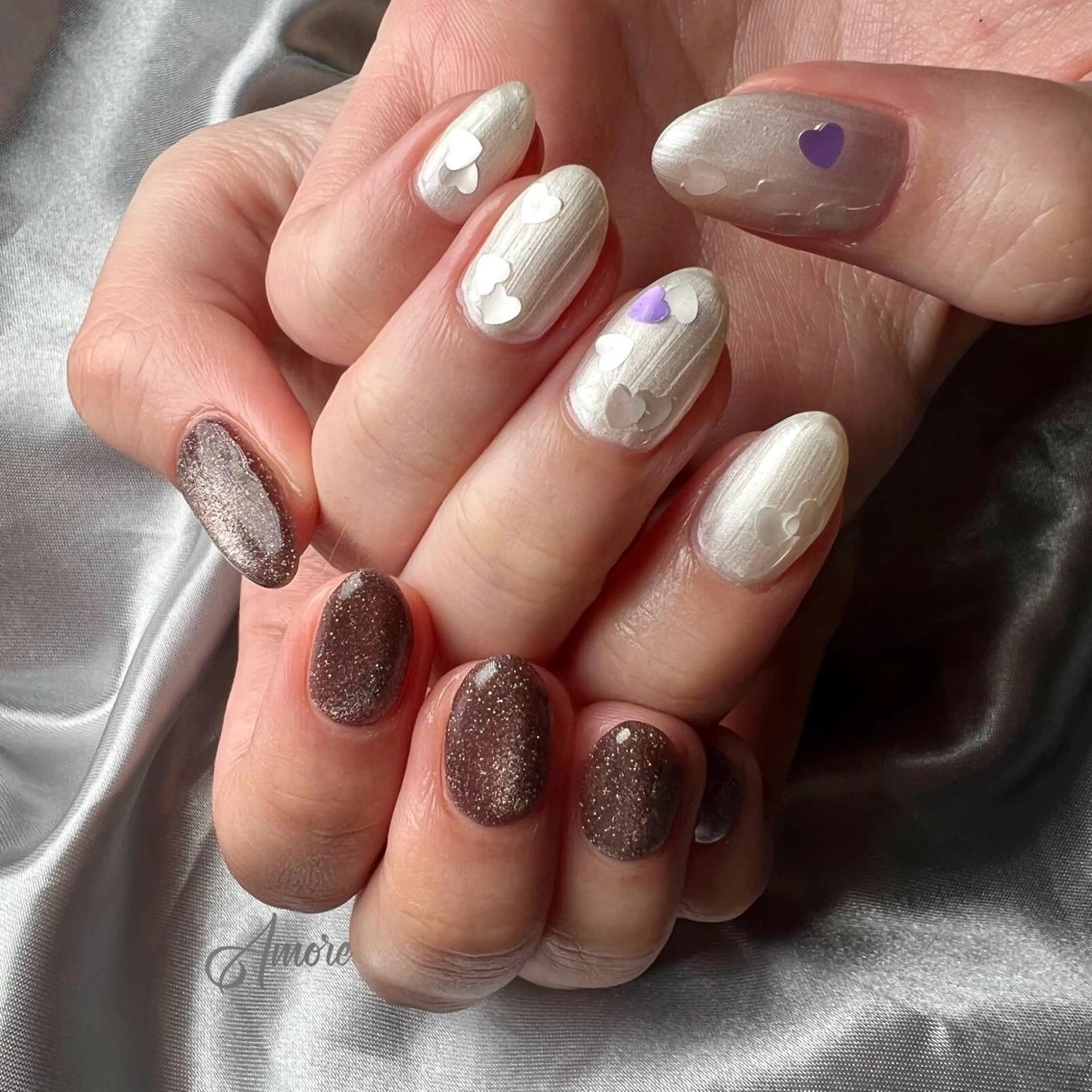 ネイル ジェルネイル ミラーネイル オフィスネイル パラジェル You kyehwaのネイルデザイン