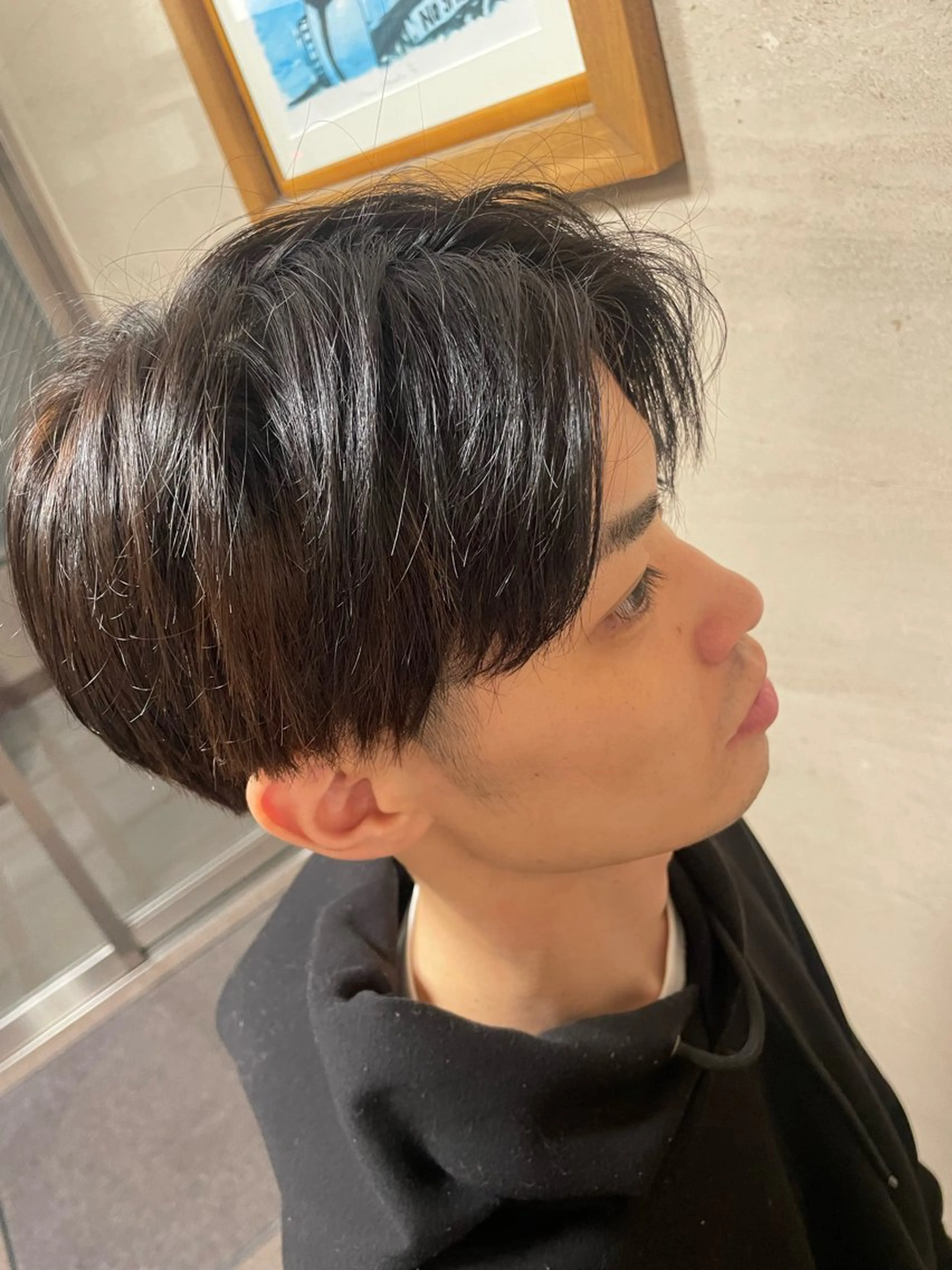 メンズ センターパート ツーブロック 染谷 翔のヘアスタイル