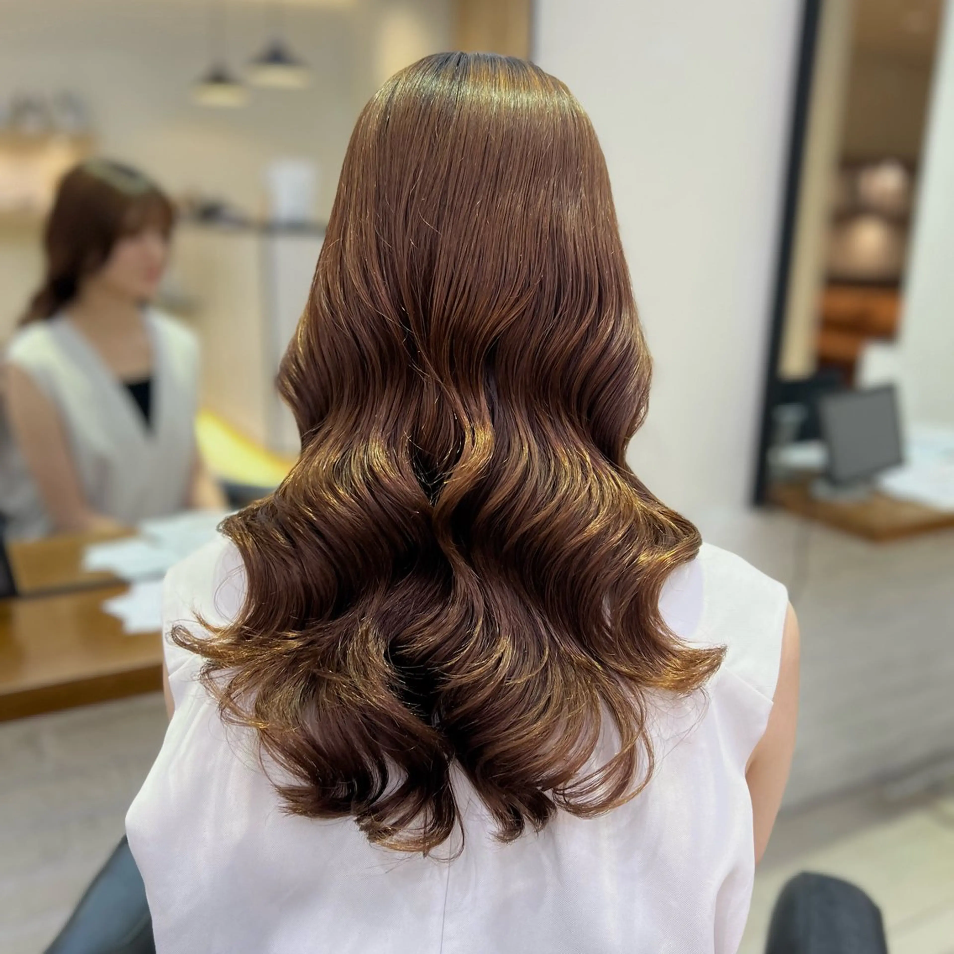 ロング 韓国風ヘア 🌙コテ巻き風パーマ 🌙菜月のヘアスタイル