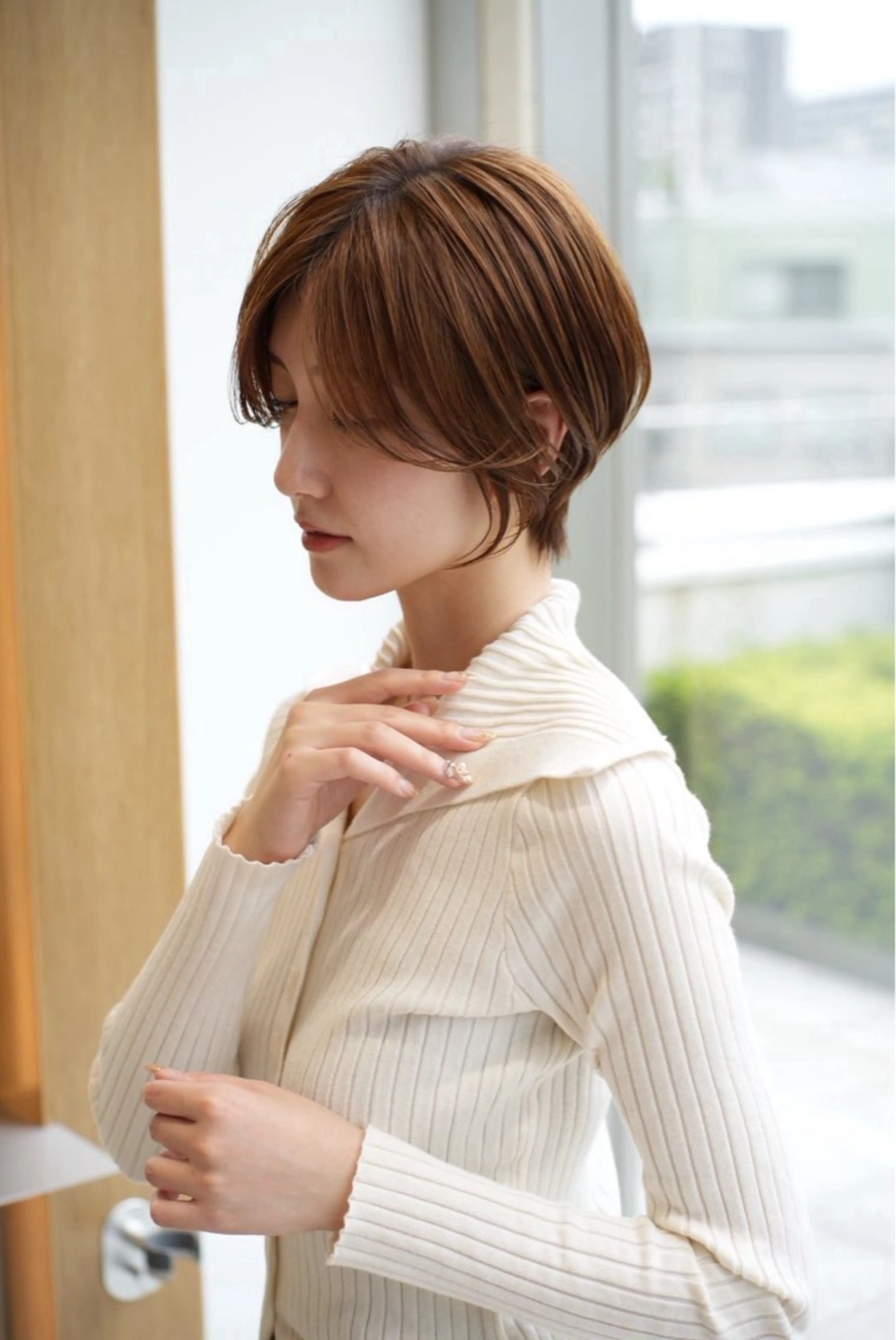 ショート 透明感カラー/伊藤 陸/soigneのヘアスタイル