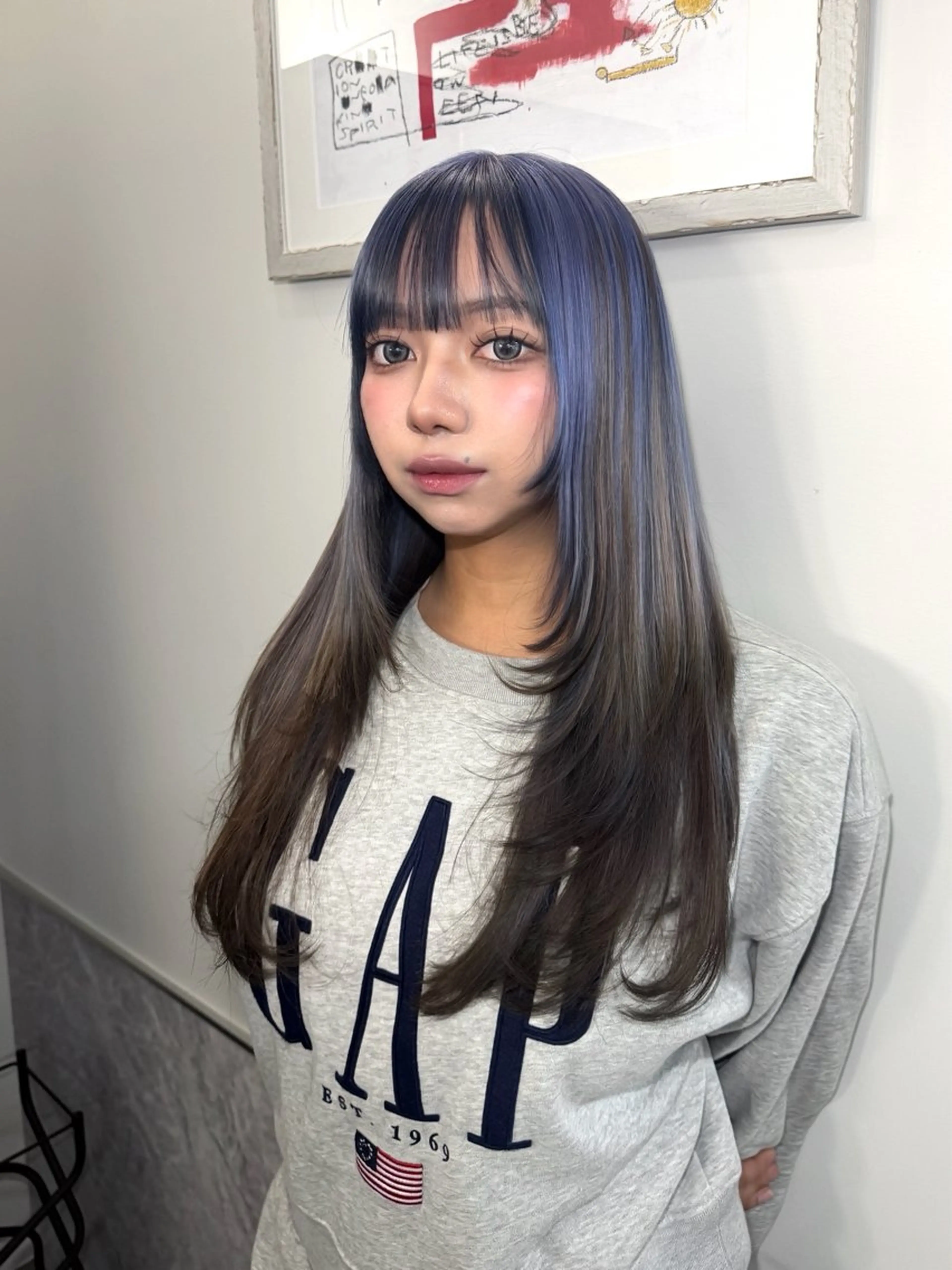 ✨周りと差をつけたい方👩🏼ブリーチ➕ワンカラー➕デザインカラー🎨🖌の写真