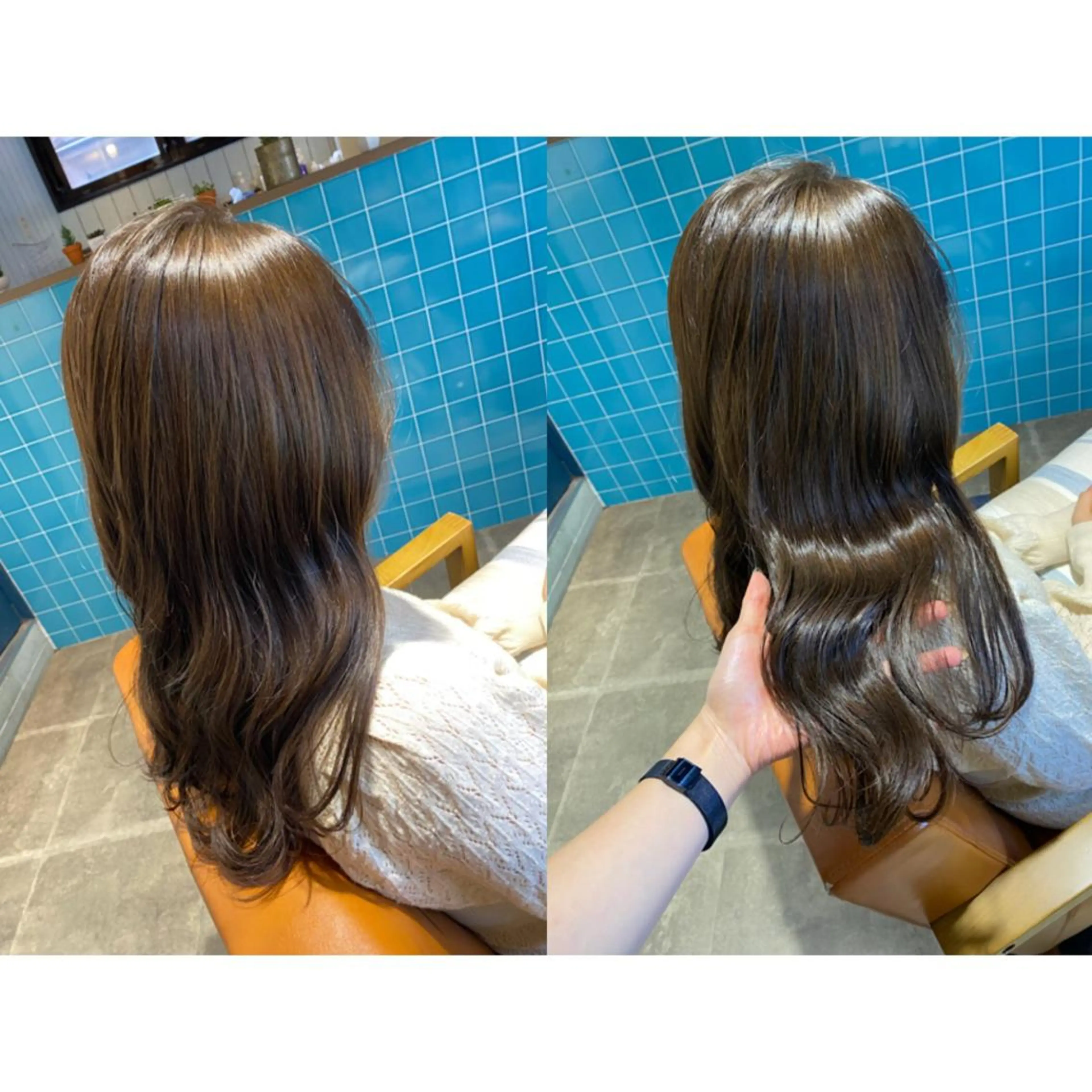 カラー ベージュカラー カット ヘアカラー トリートメント 🐻結んで可愛い hair EMI🐻のヘアスタイル