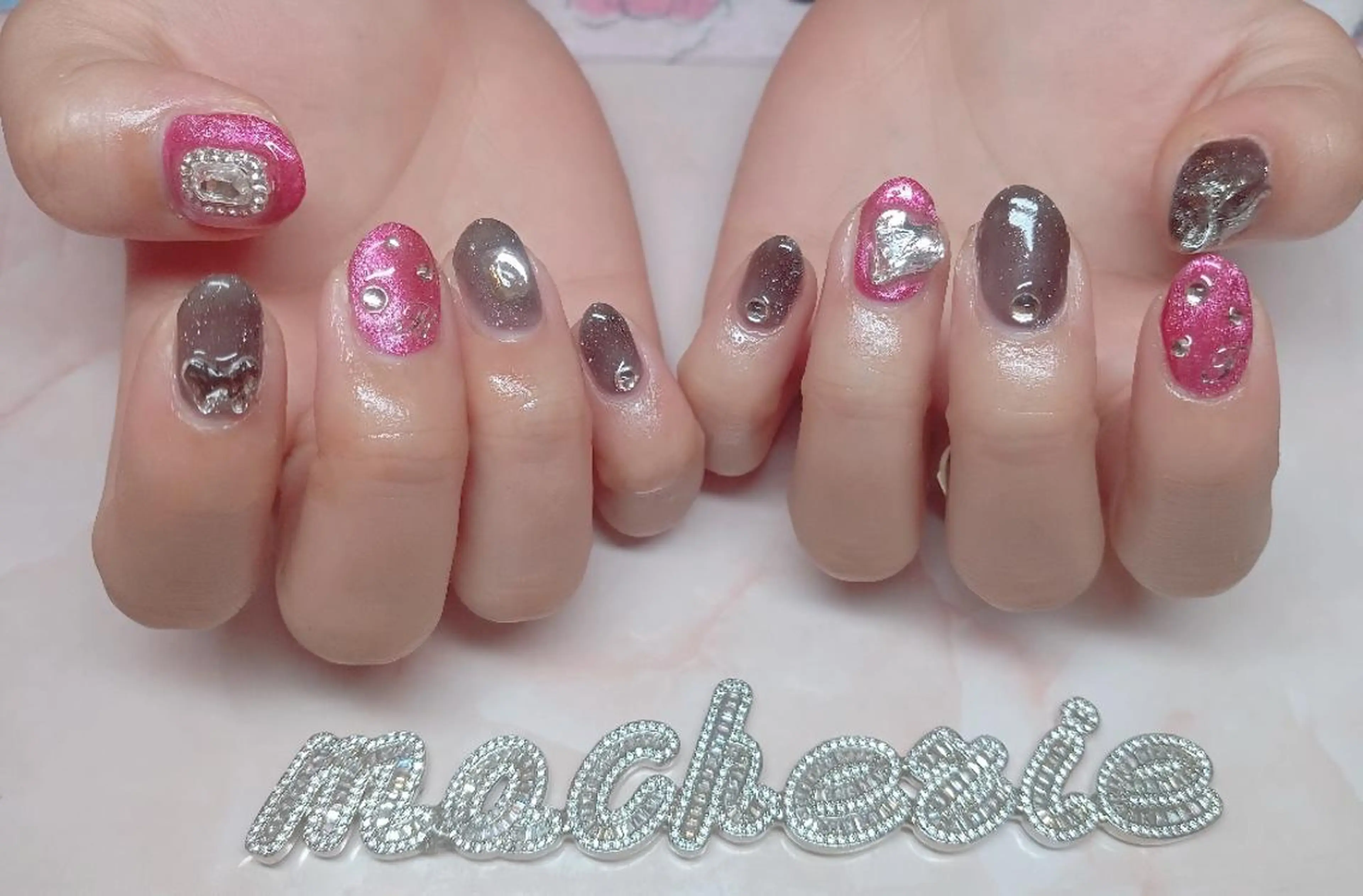 ネイル ピンク ハンドネイル Nail Salon macherieのネイルデザイン