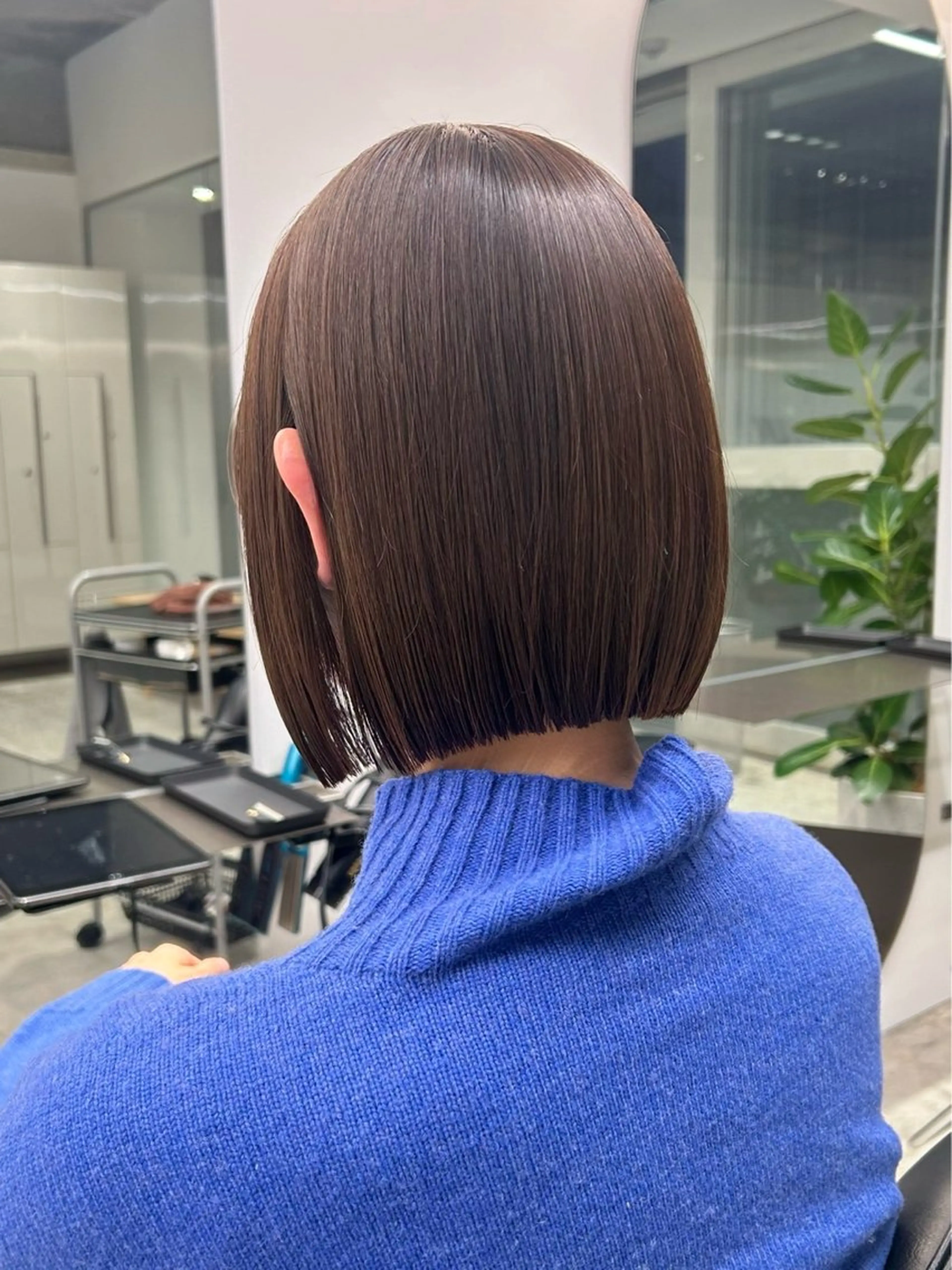 ミディアム ヘアカラー 🤍ショートボブ 🤍NANAMI🤍のヘアスタイル