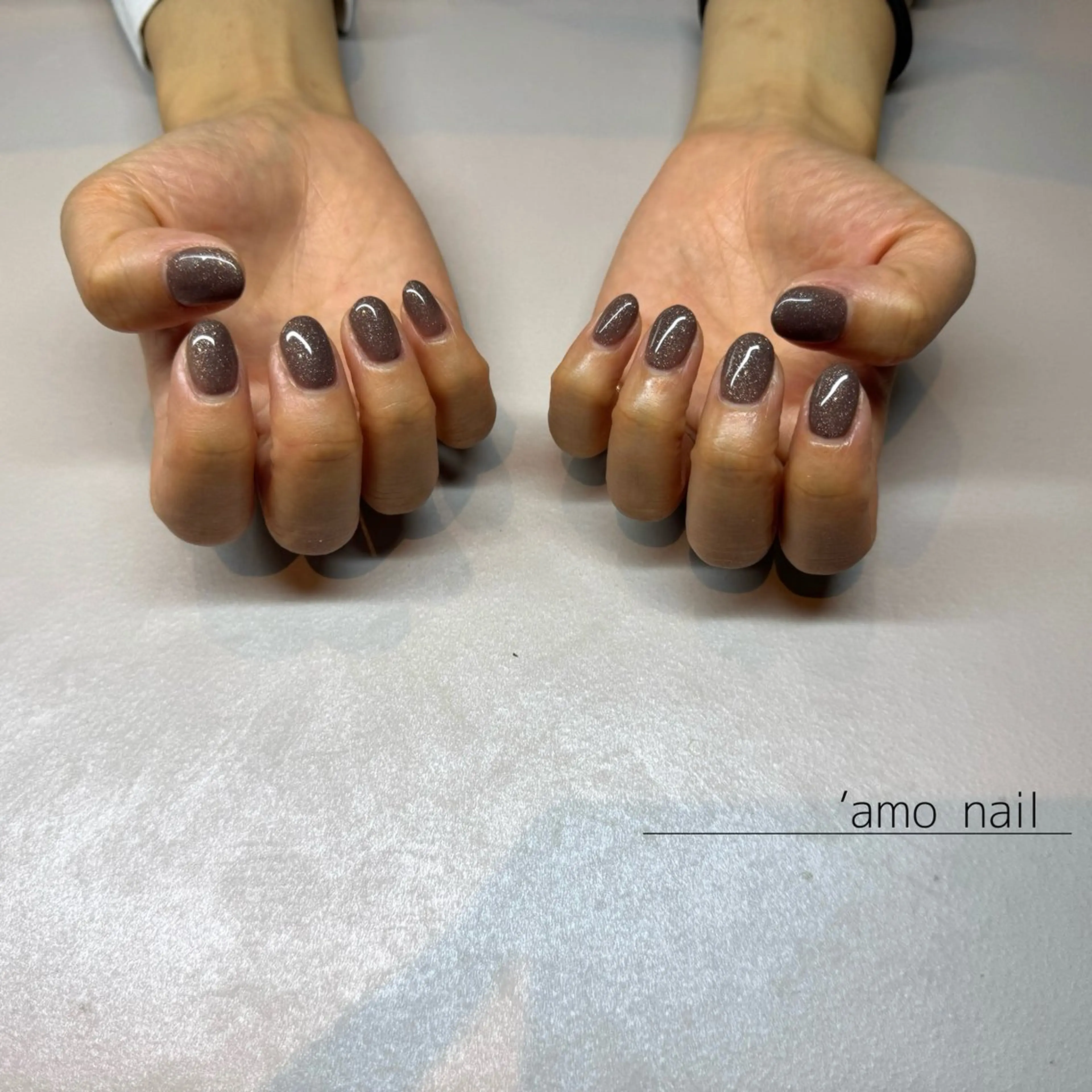 ネイル ラメ(グリッター) ワンカラーネイル 'amo nailのネイルデザイン