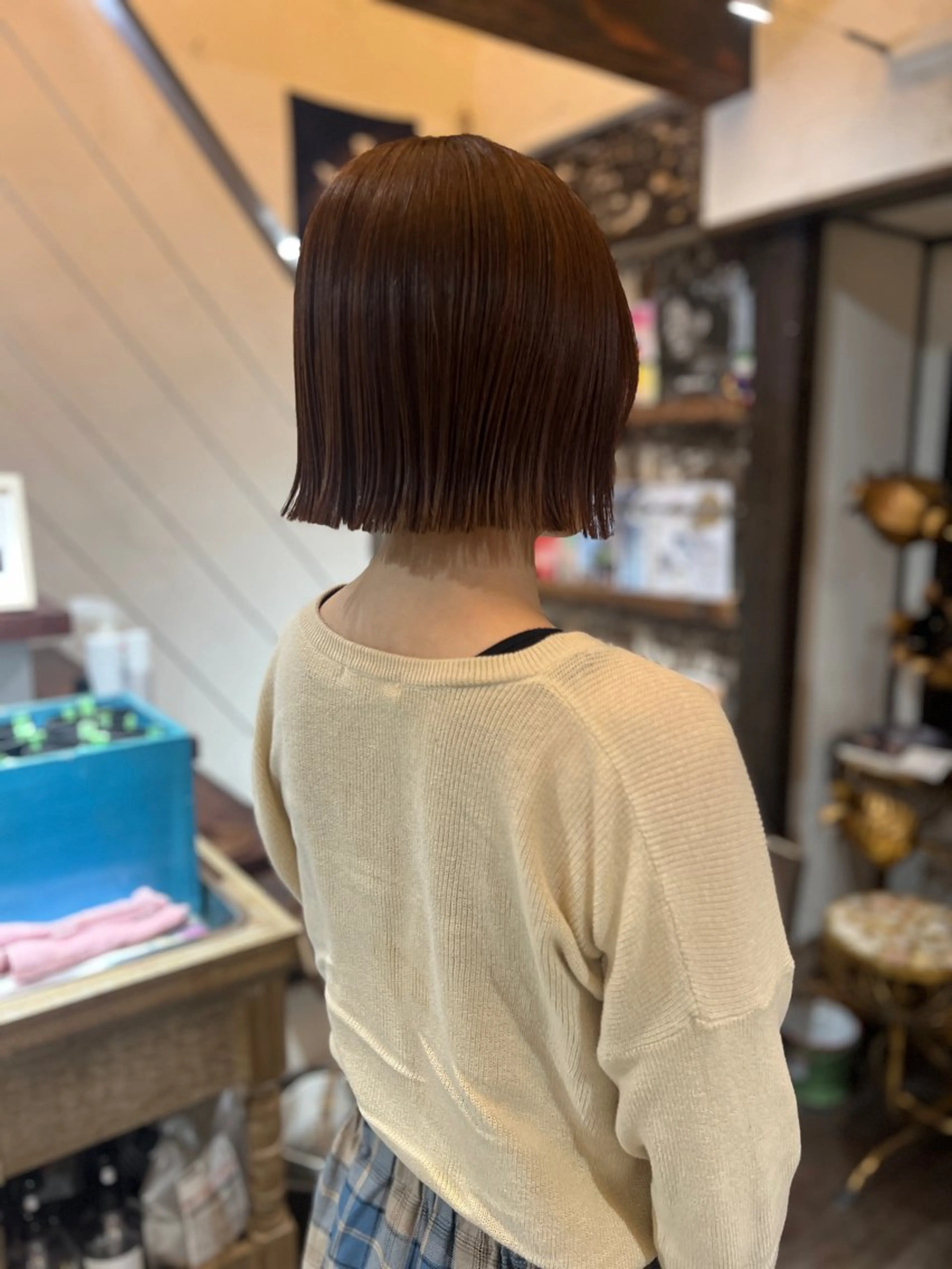 ショート ボブパーマ/レイヤー ヒロモトアサカのヘアスタイル