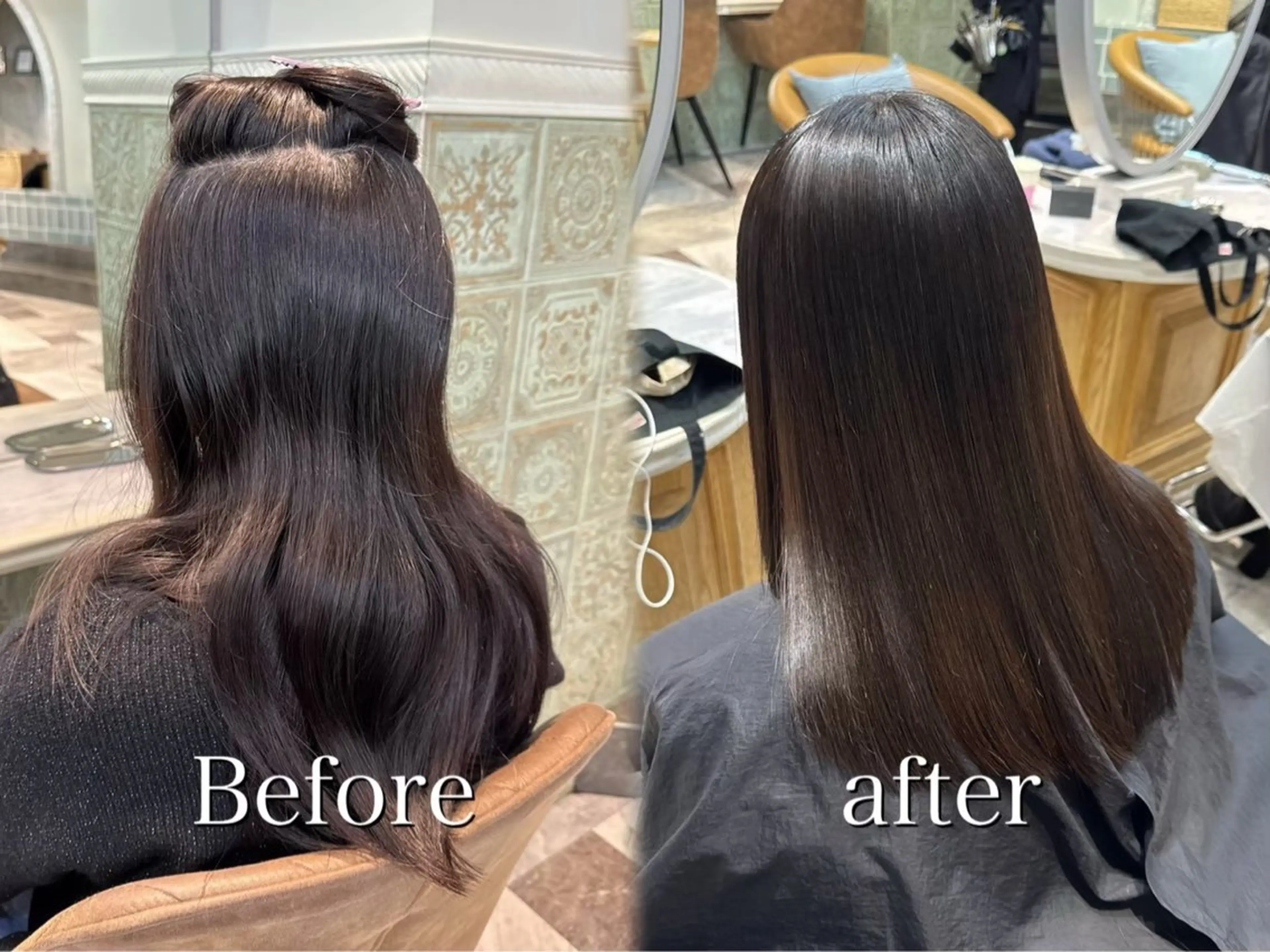 カット 縮毛矯正 トリートメント Lond jeloudのヘアスタイル