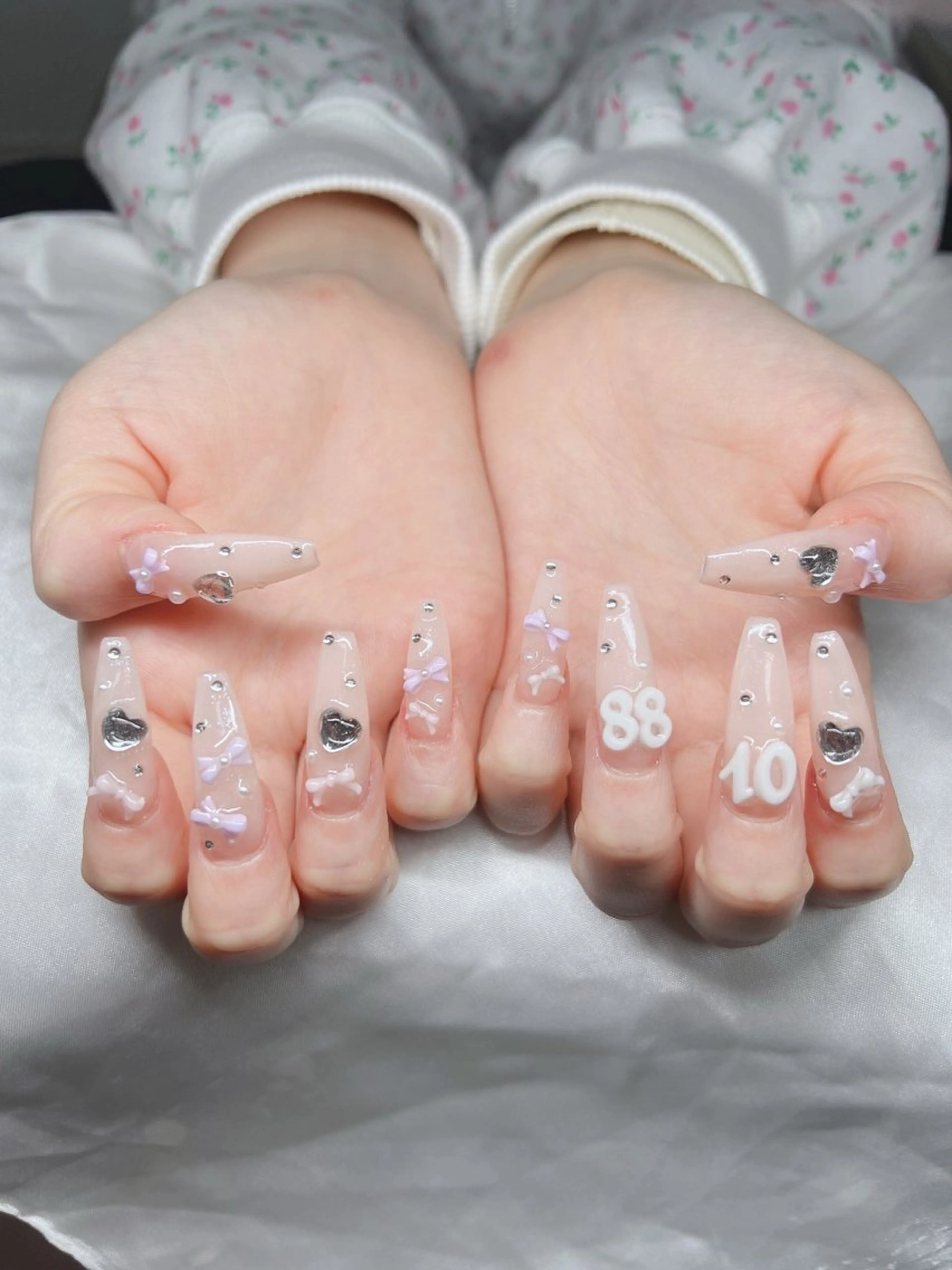 ネイル 長さ出し グラデーション キラキラネイル マグネットネイル ニュアンスネイル ハンドネイル Lee Nails チップ長さだし専門店のネイルデザイン