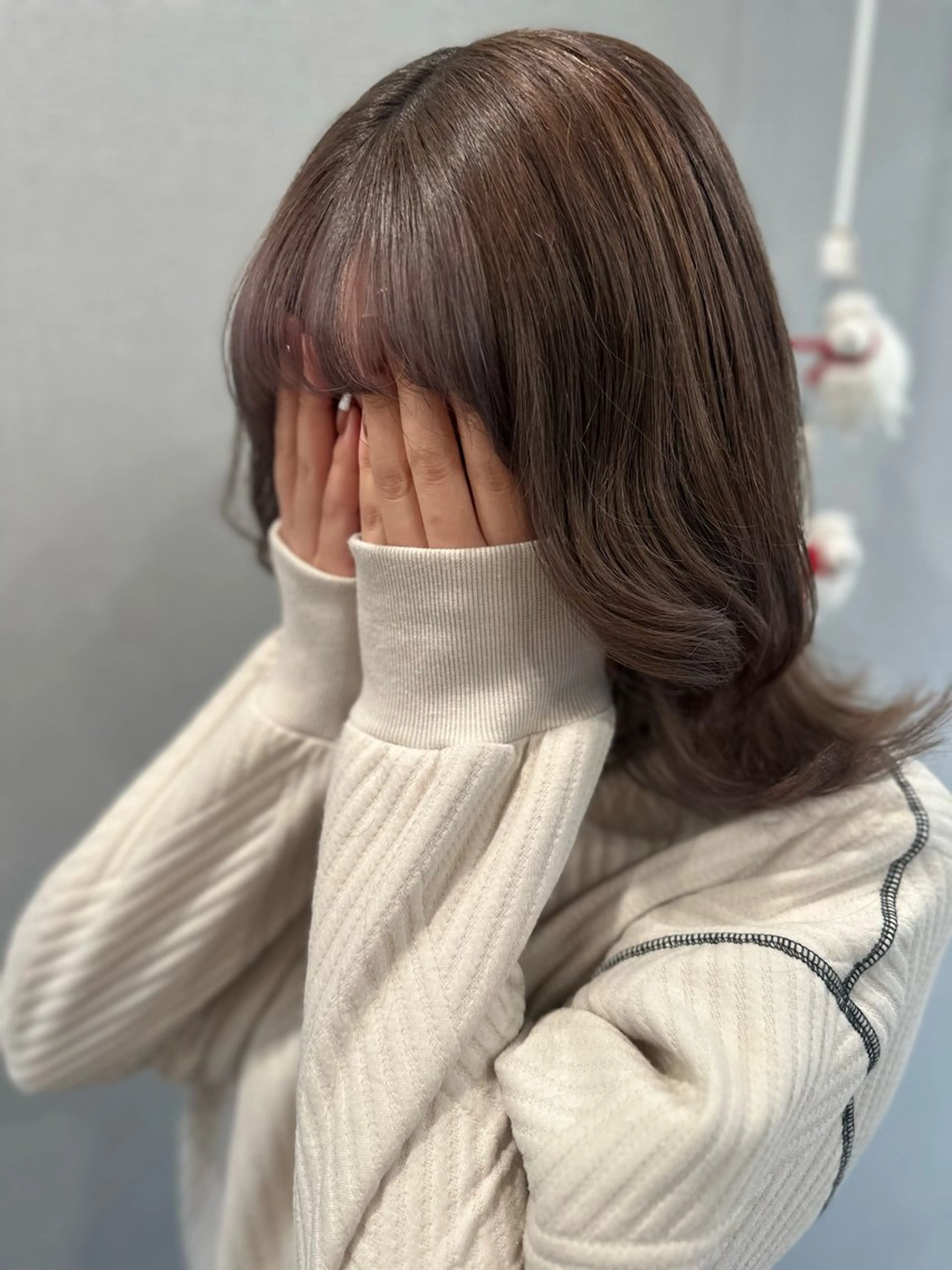 ミディアム カラー カット ヘアカラー トリートメント K Harukaのヘアスタイル