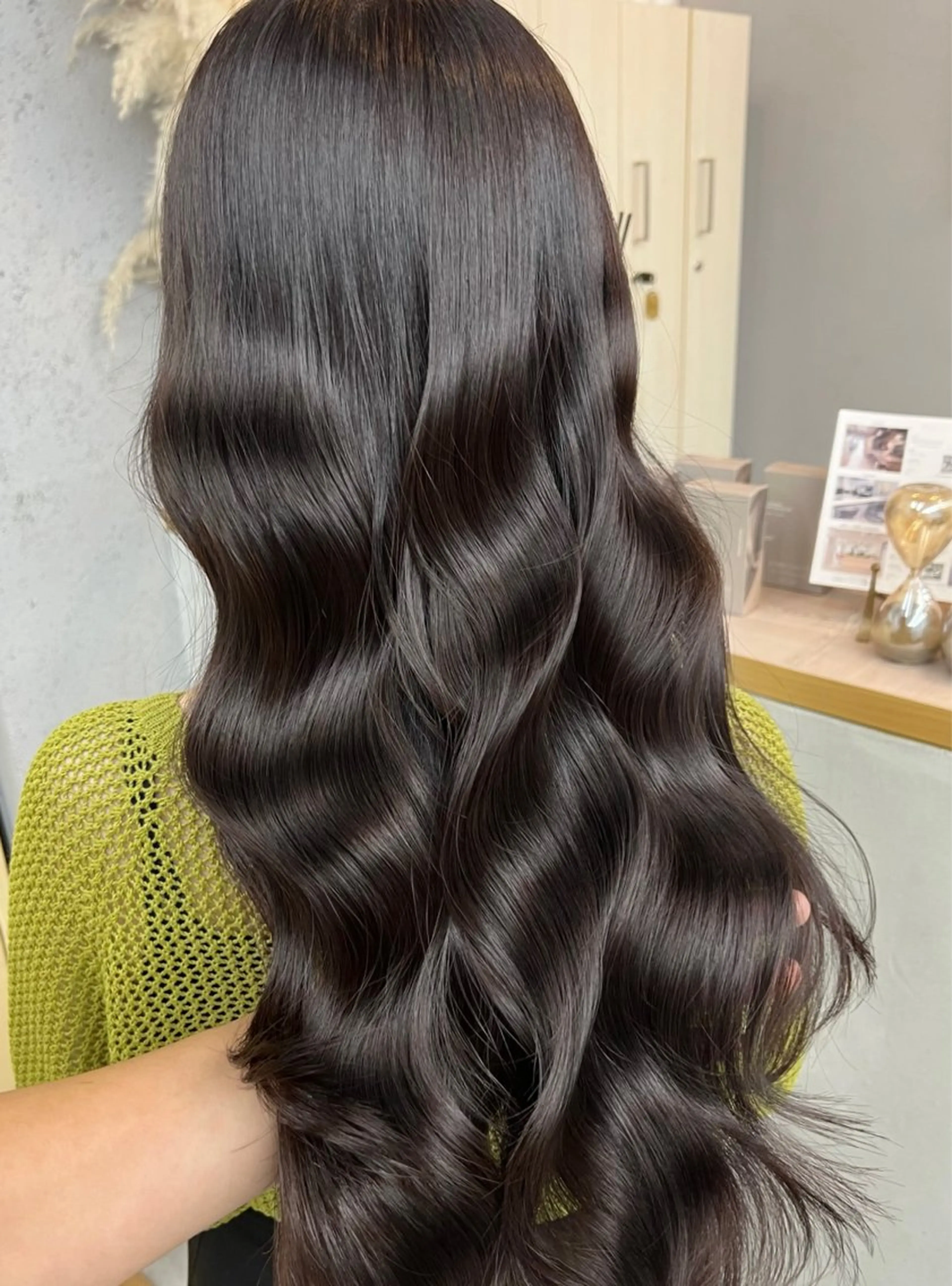 ロング カット ヘアカラー トリートメント ヘアセット プル艶職人/ にしものヘアスタイル