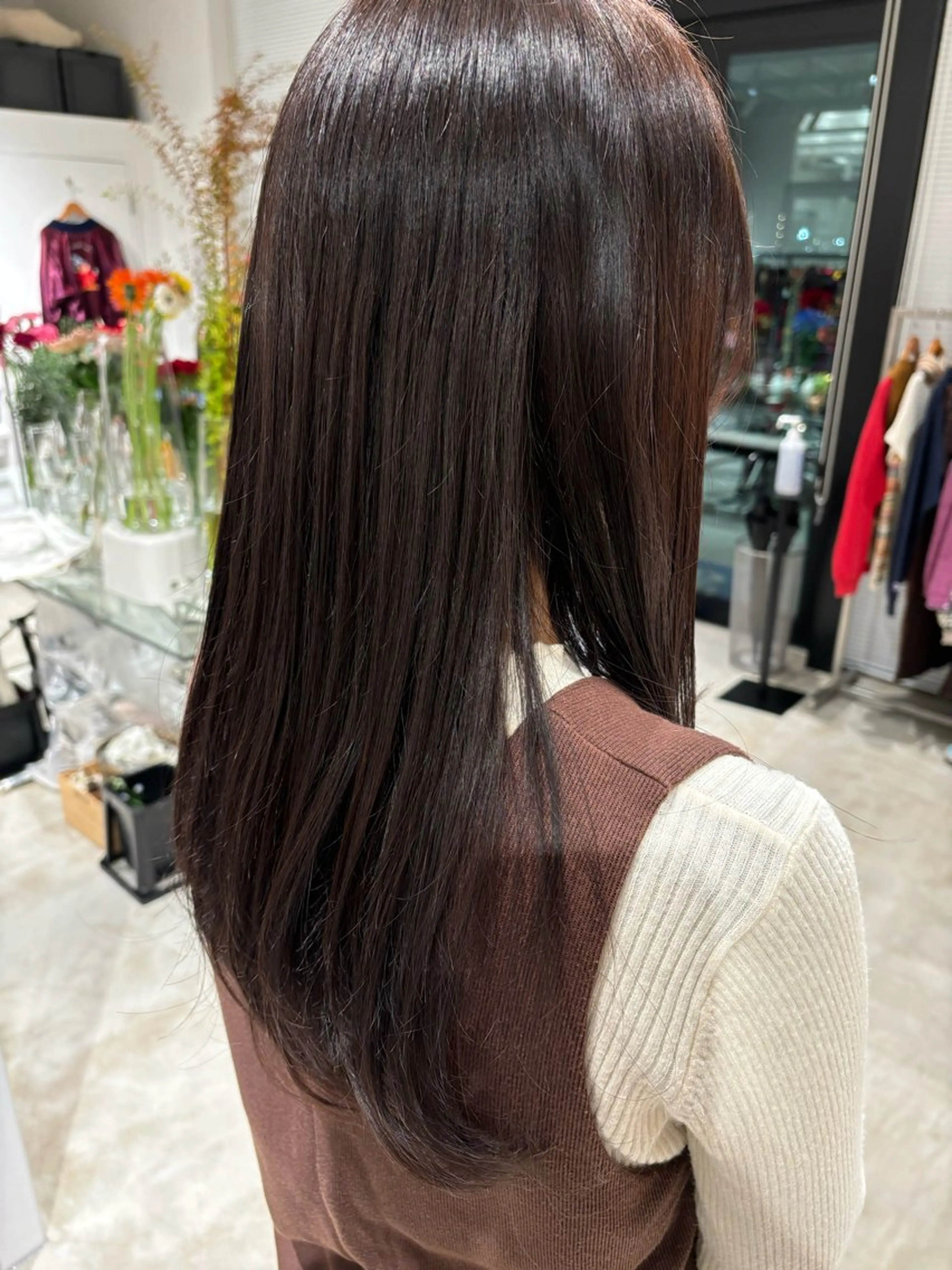 カラー アッシュ アッシュブラウン ブラウンカラー 大野 佑藍のヘアスタイル