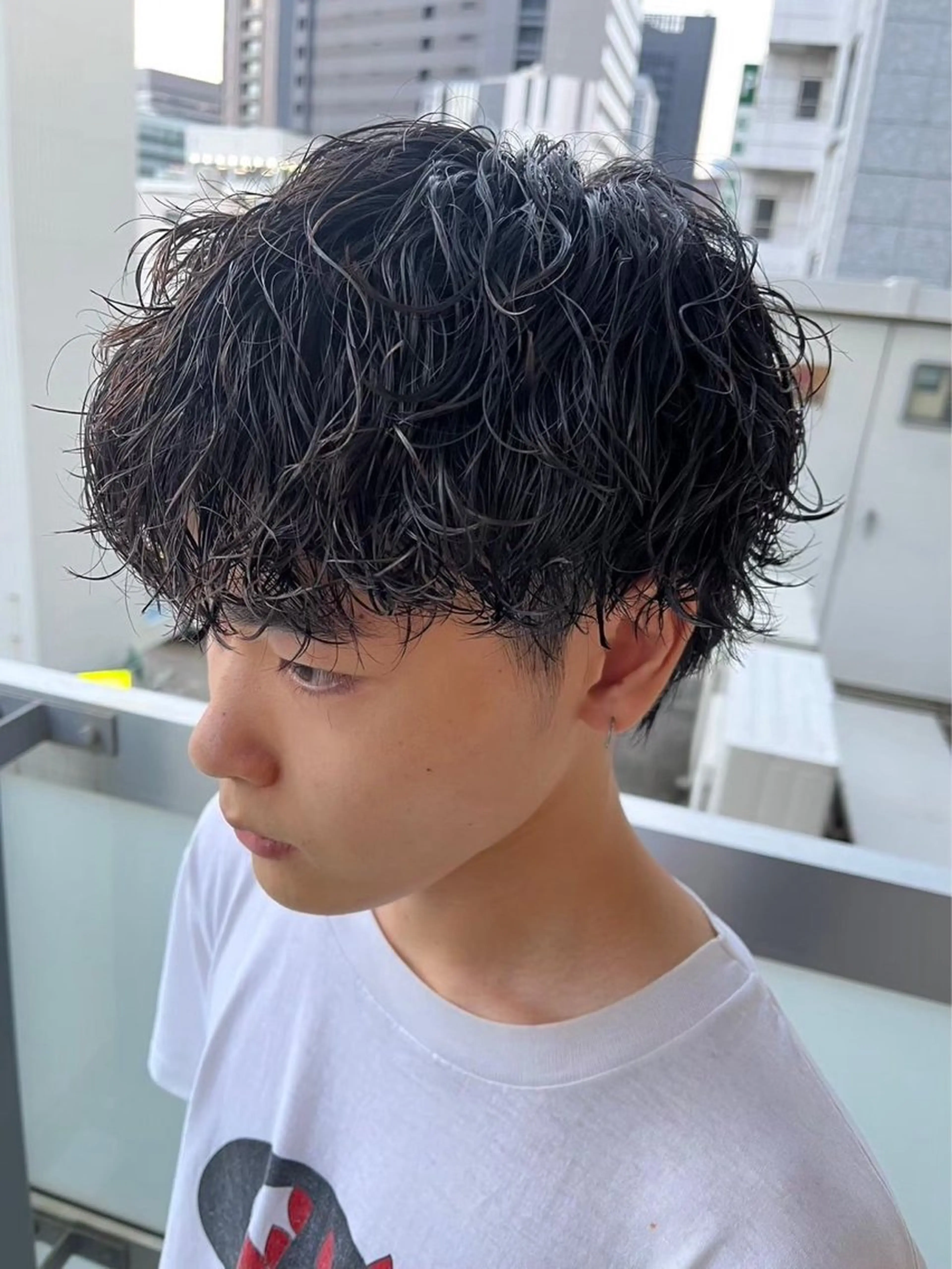 パーマ メンズ LUVISM ボブ りきカットモデル募集のヘアスタイル